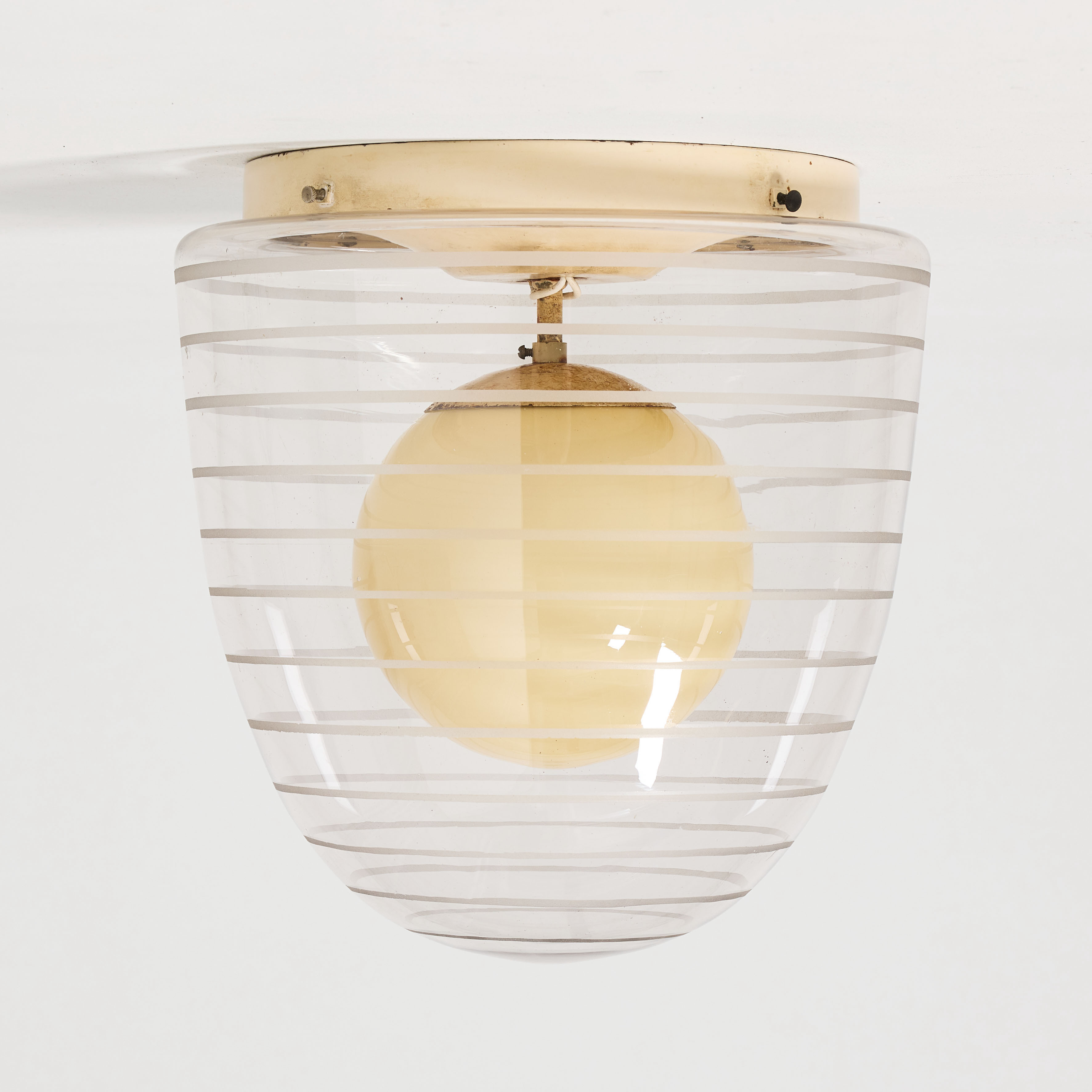 TAKARAMTUR, Sverige 1930-tal, funkis, klarglas med matta ränder.