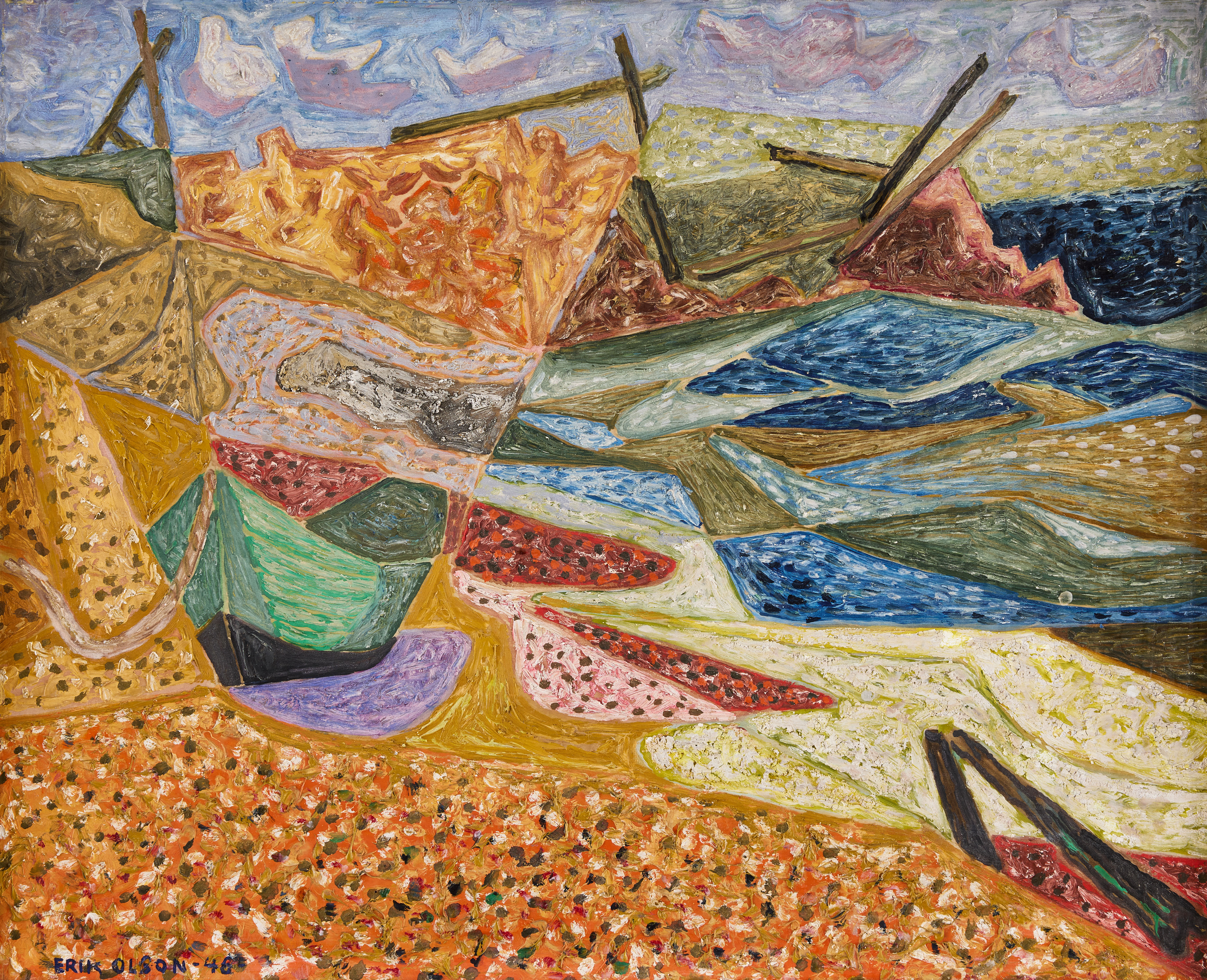 ERIK OLSON. "Stormig strand".