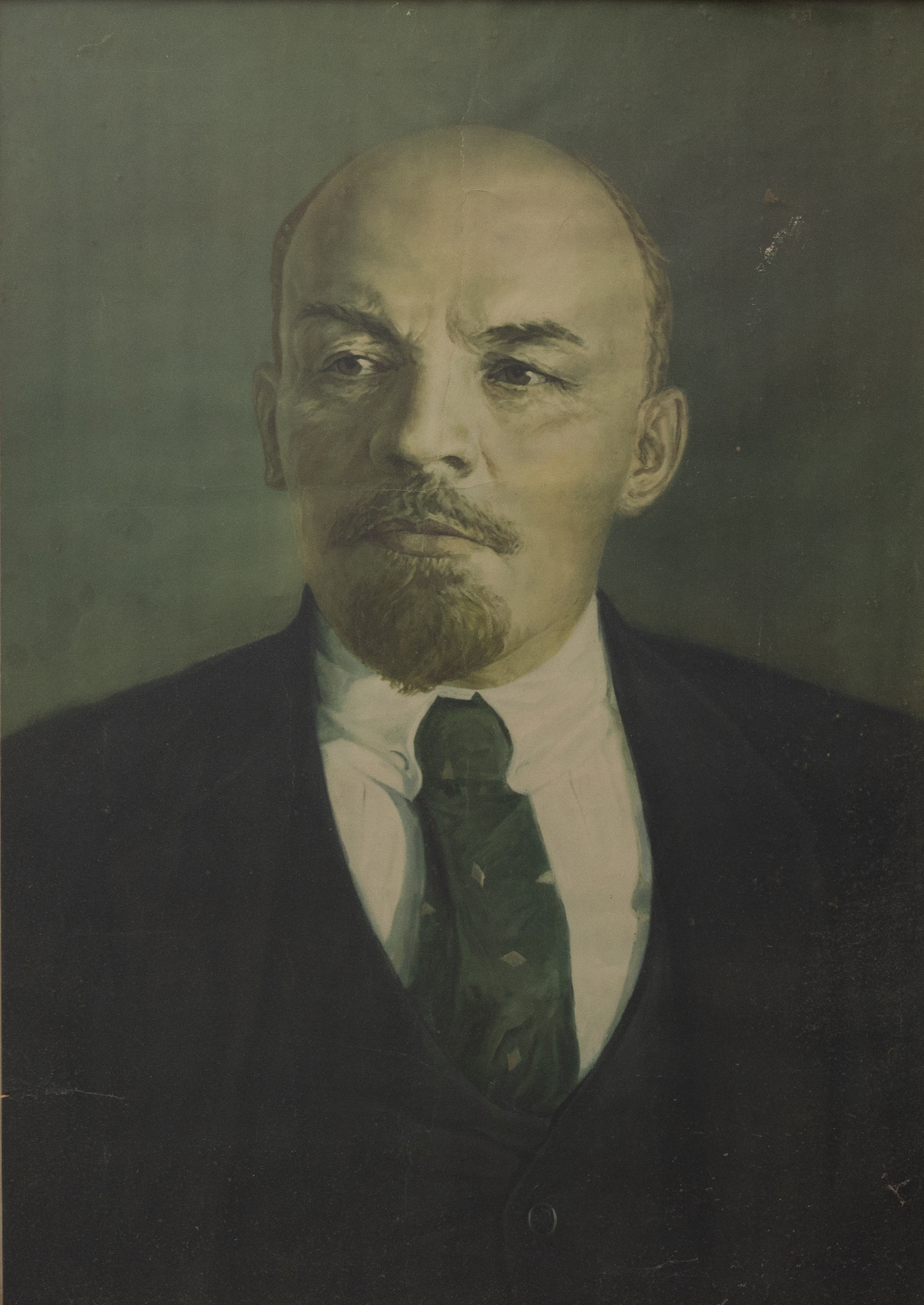 OIDENTIFIERAD KONSTNÄR (RYSSLAND). Porträtt av Lenin. offsettryck, 1950-/-60-tal, osignerad.