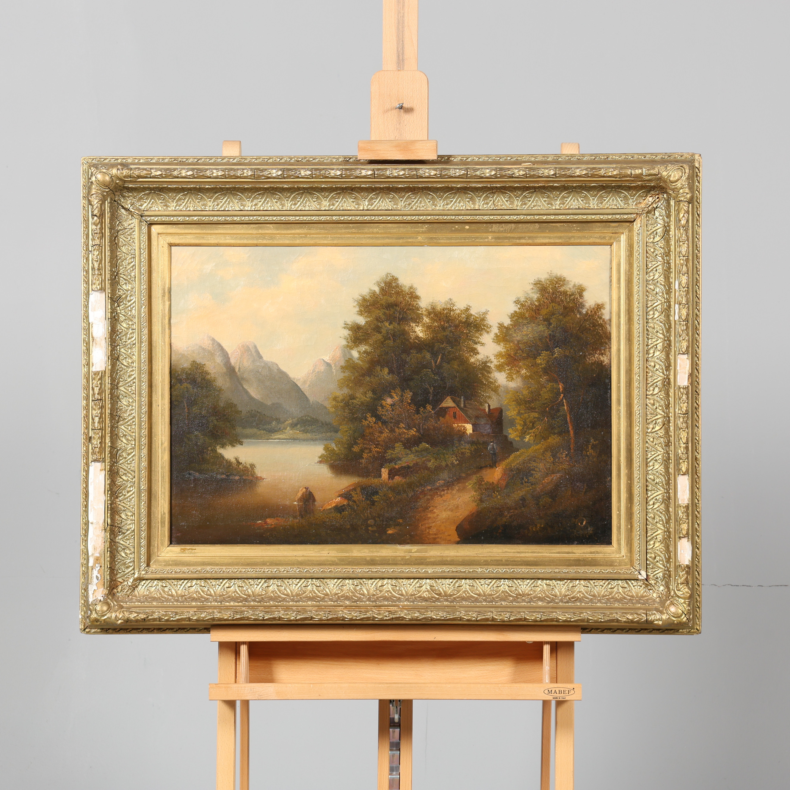 OIDENTIFIERAD KONSTNÄR. OLJA PÅ DUK, otydligt signerad, 17/1800-tal.