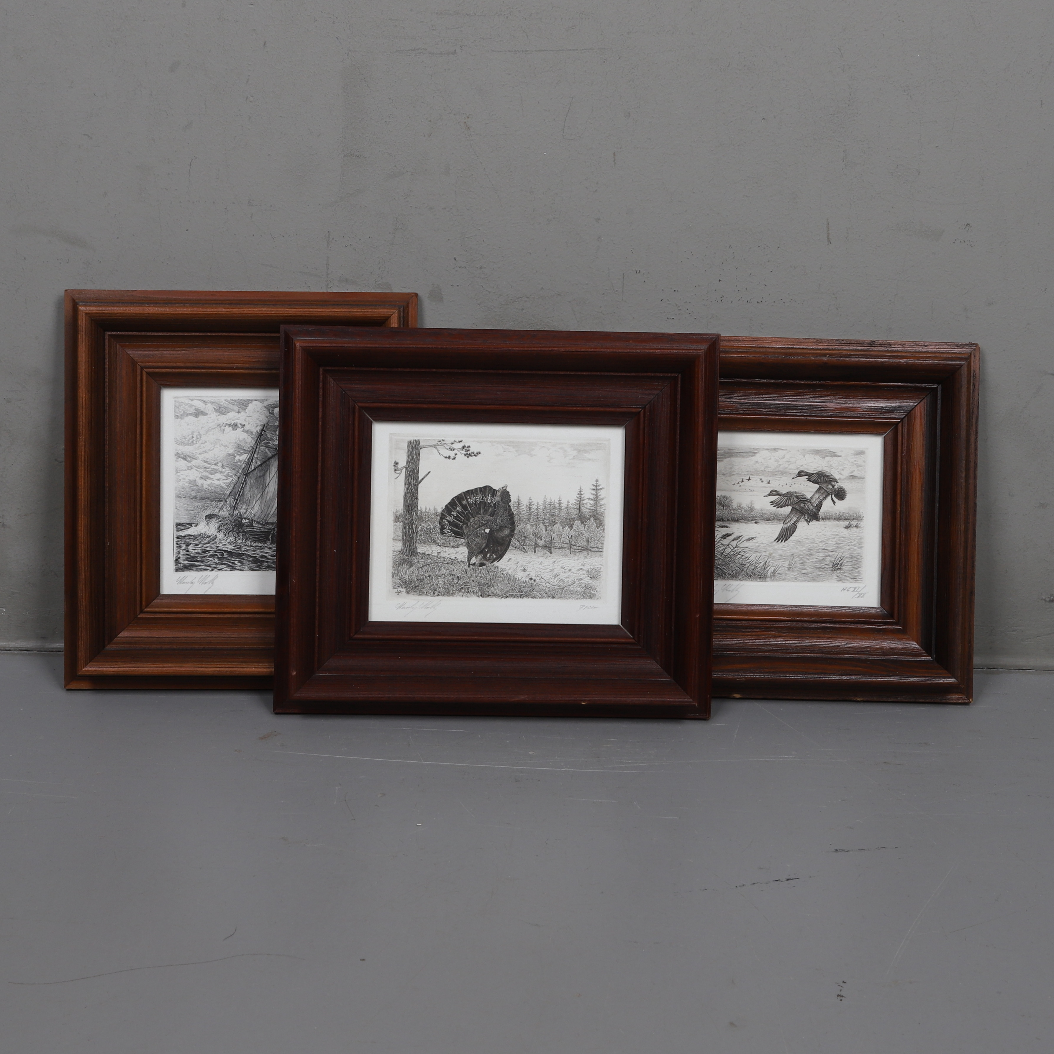 STANLEY STEARNS. etsning, 3 st, signrerade.