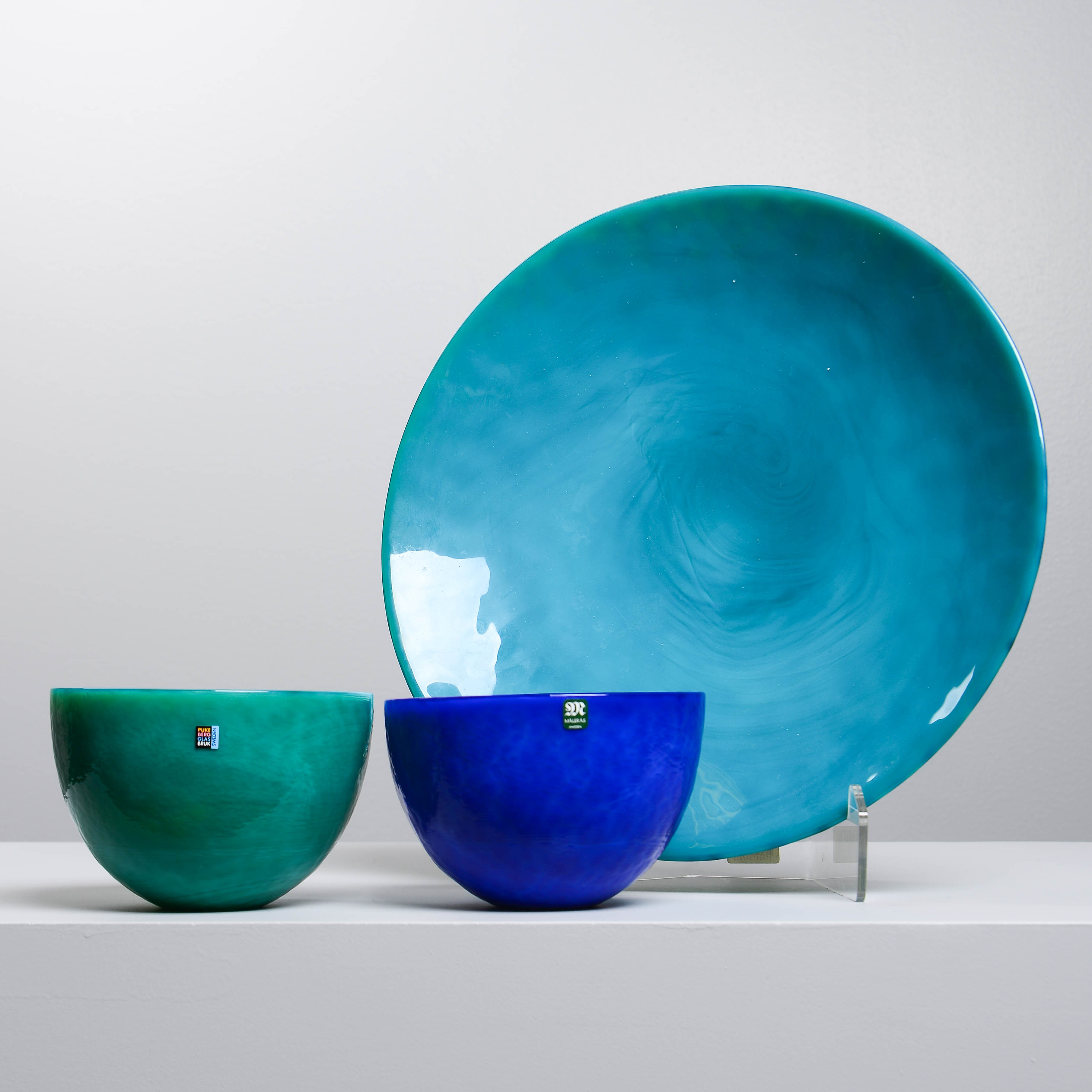 EVA ENGLUND. Skålar & fat, 3 delar, Målerås & Pukeberg.