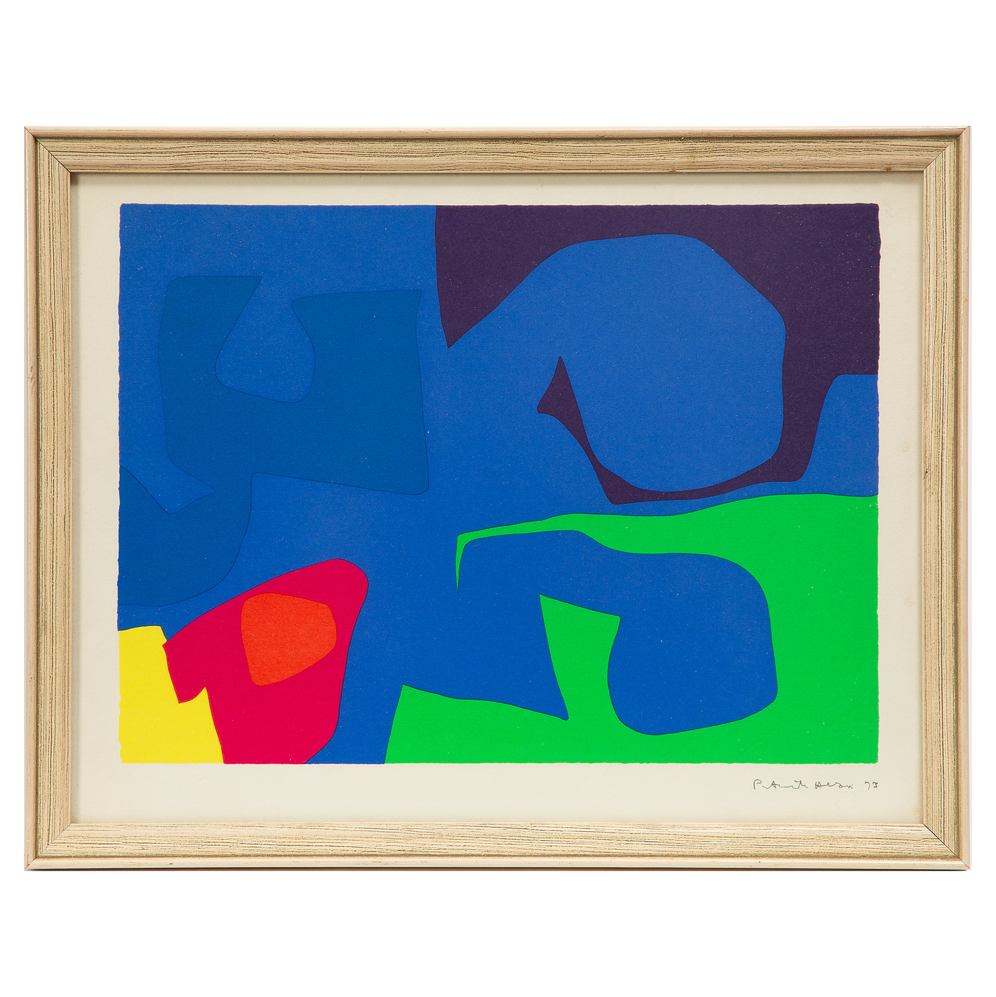 PATRICK HERON. Screenprint, ”January 1973:19”, Signerad och daterad -73.