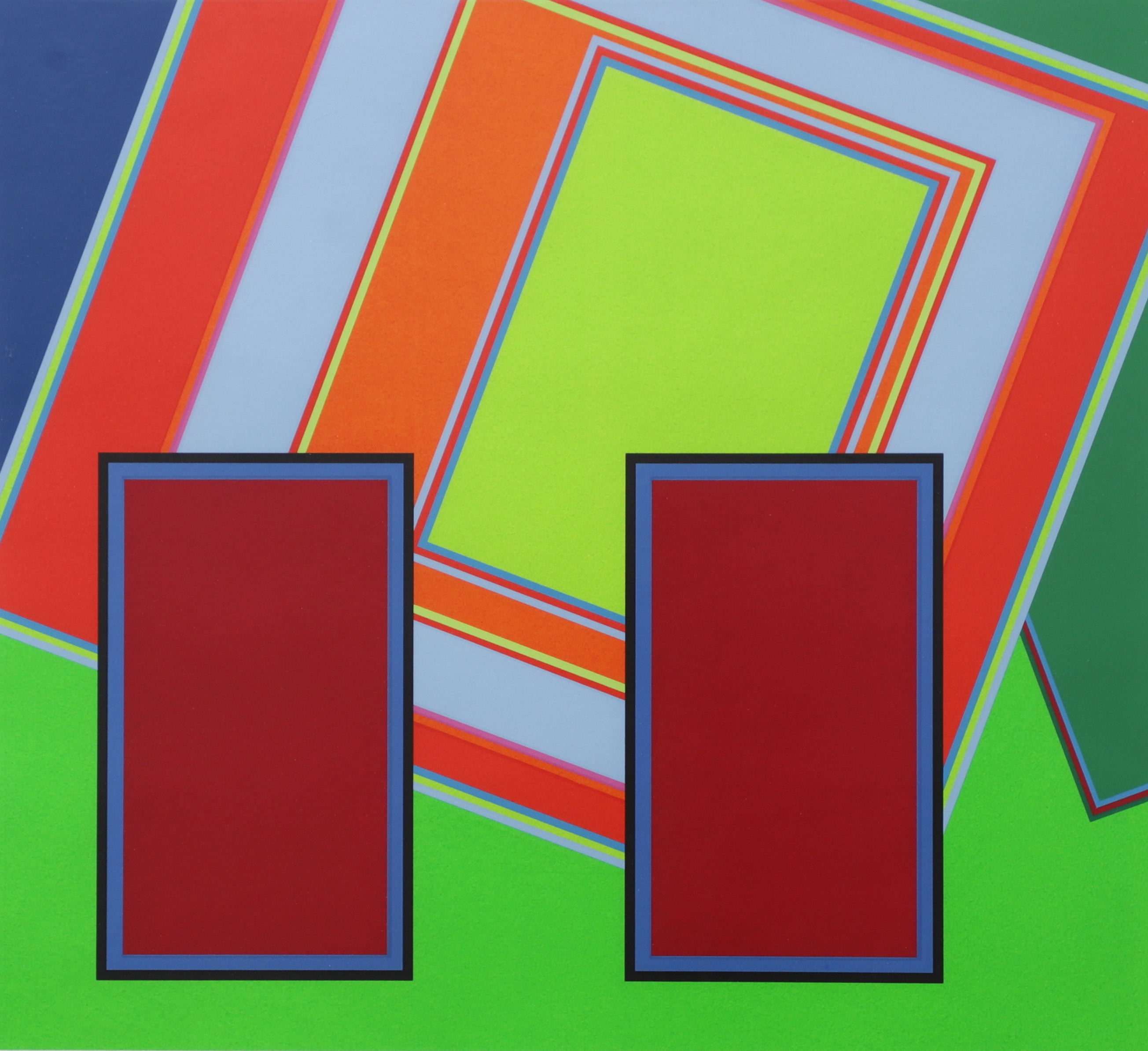 PETER FREUDENTHAL. Färgserigrafi, signerad, numrerad 49/110 och daterad 1987.