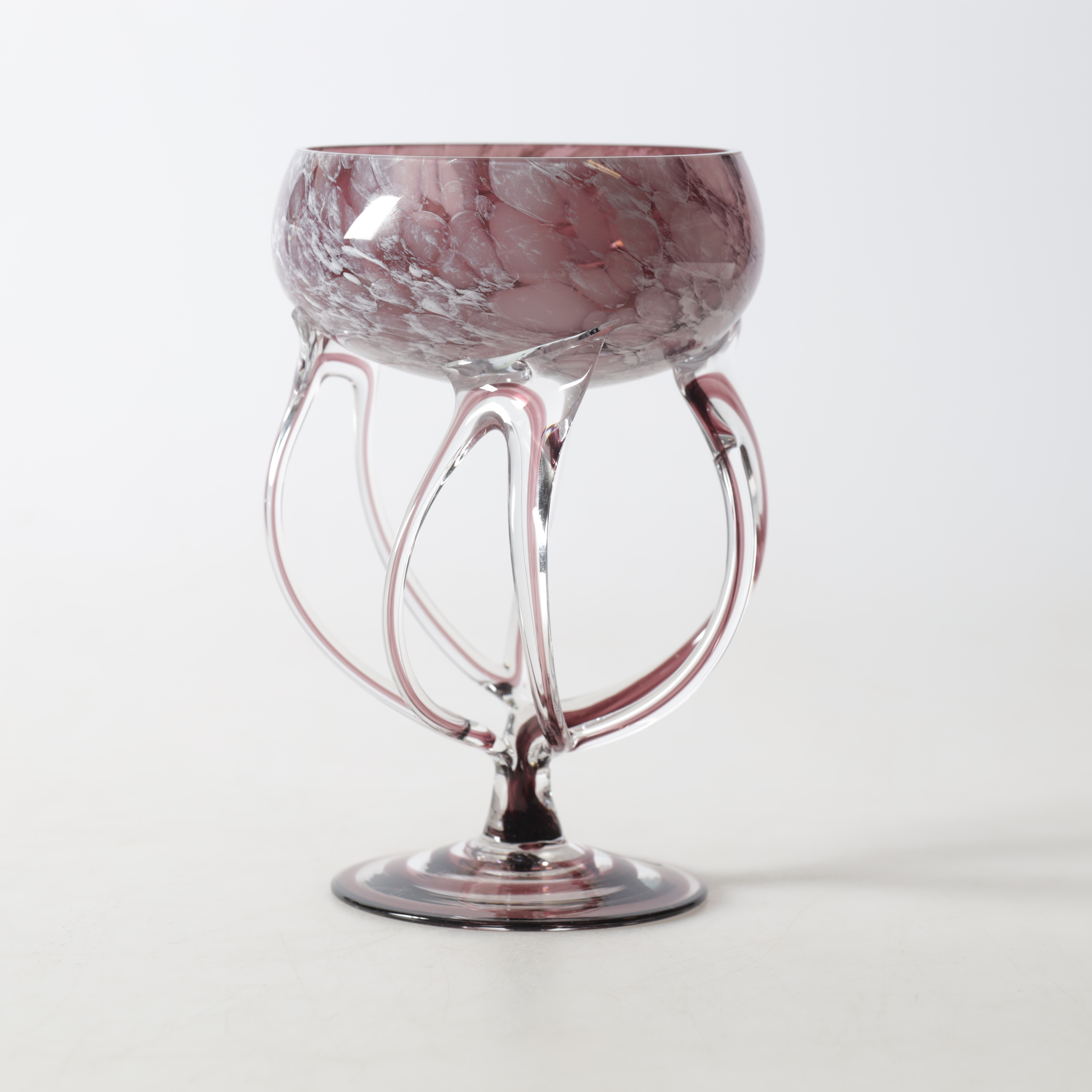 SKÅL PÅ FOT, Deco-Glas, Krosno, Polen, 1900-tal.