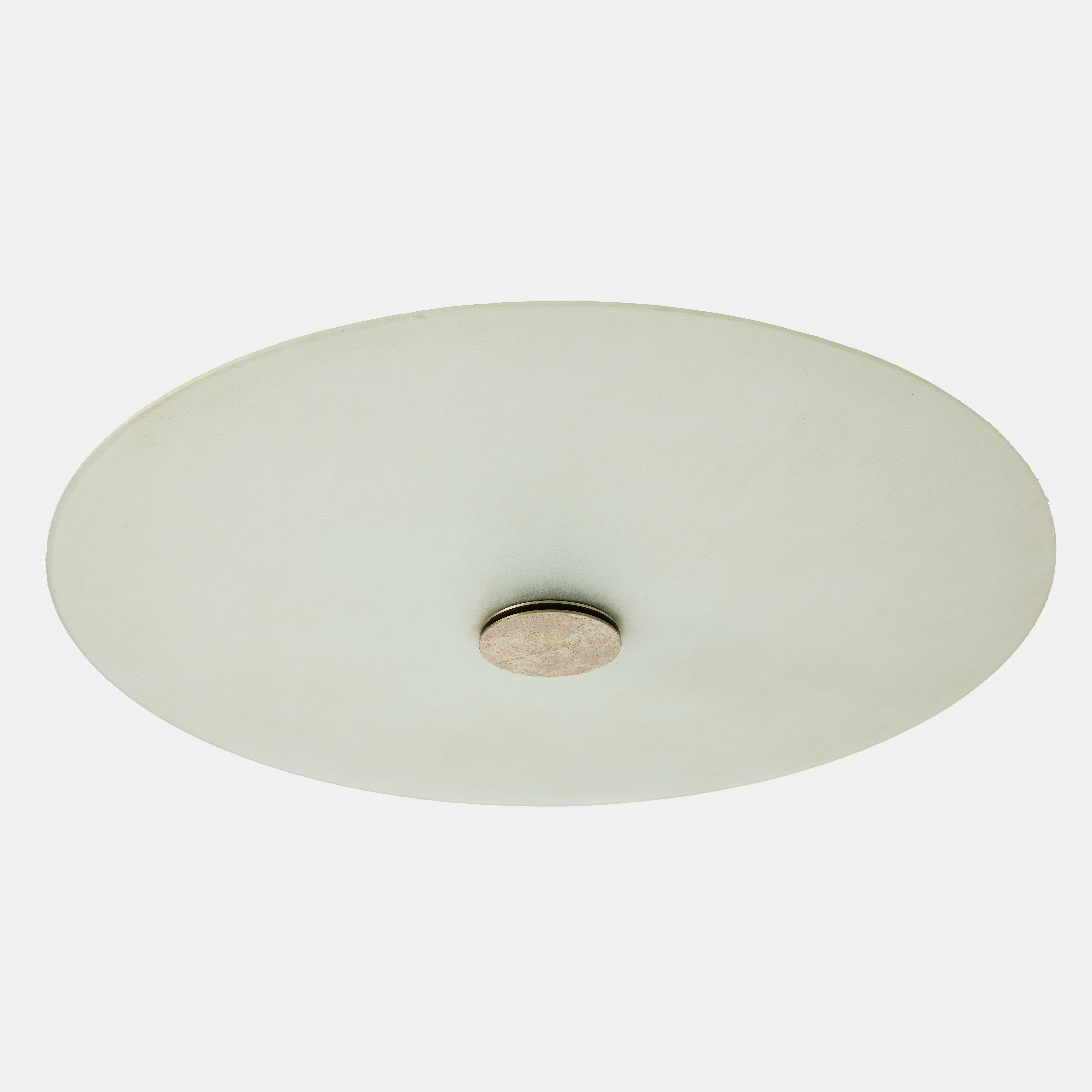 PLAFOND, Sverige 1930-tal, förnicklad mässing och råglas.