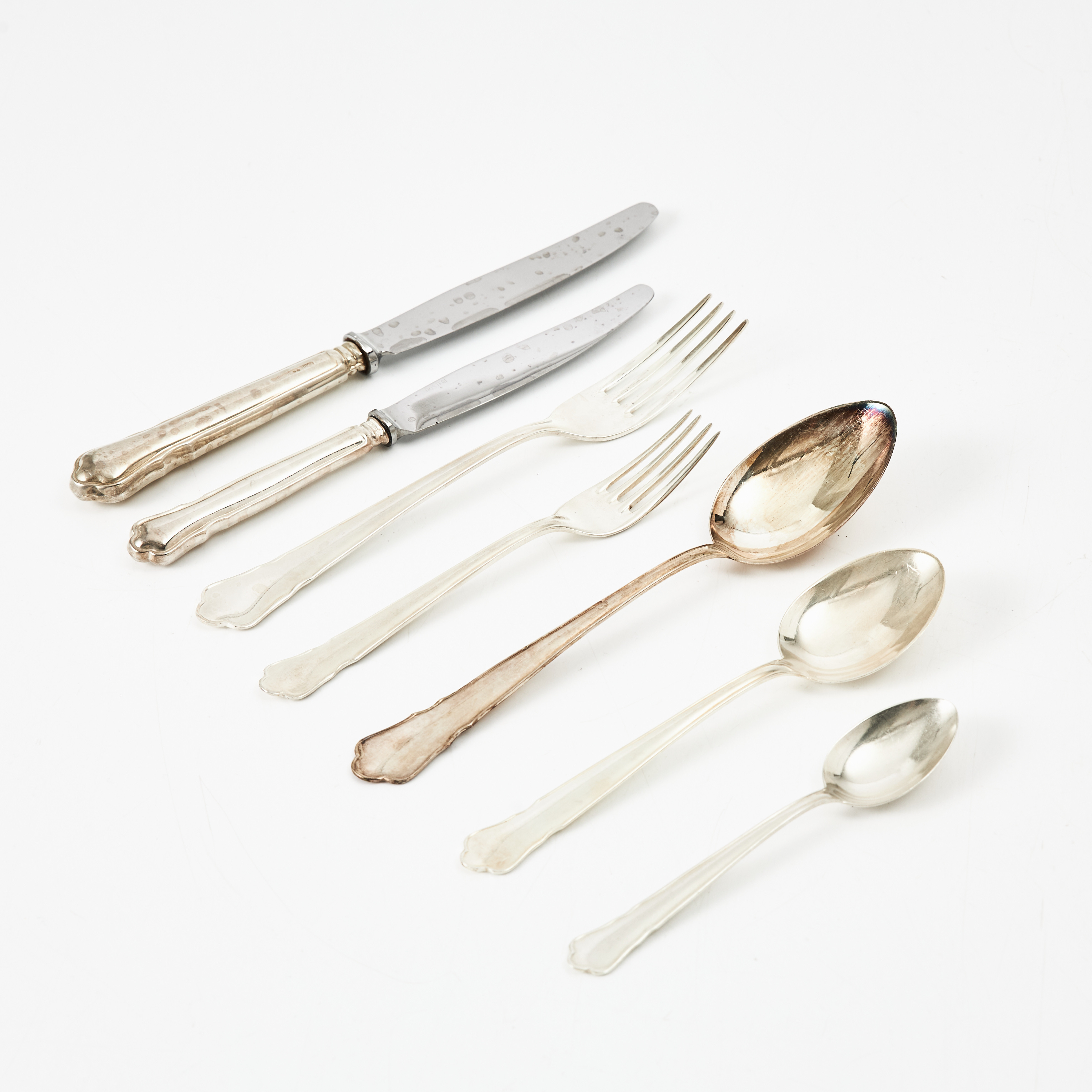 BESTICK, 50 dlr, silver, modell Chippendale, GAB, Stockholm varierande årsstämplar.