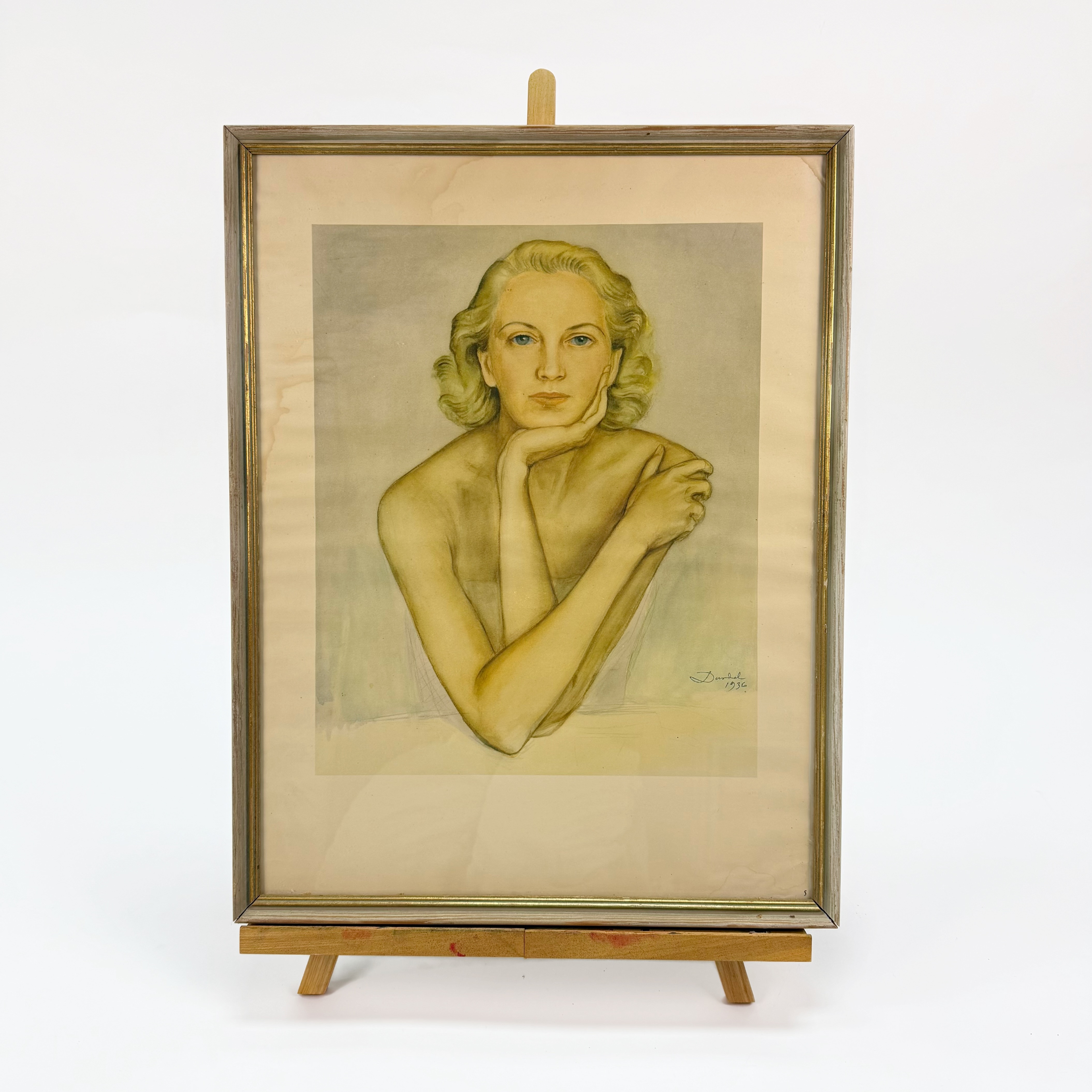 NILS DARDEL. REPRODUKTIONSTRYCK "Edita Morris", tryckt signatur, daterad 1936.