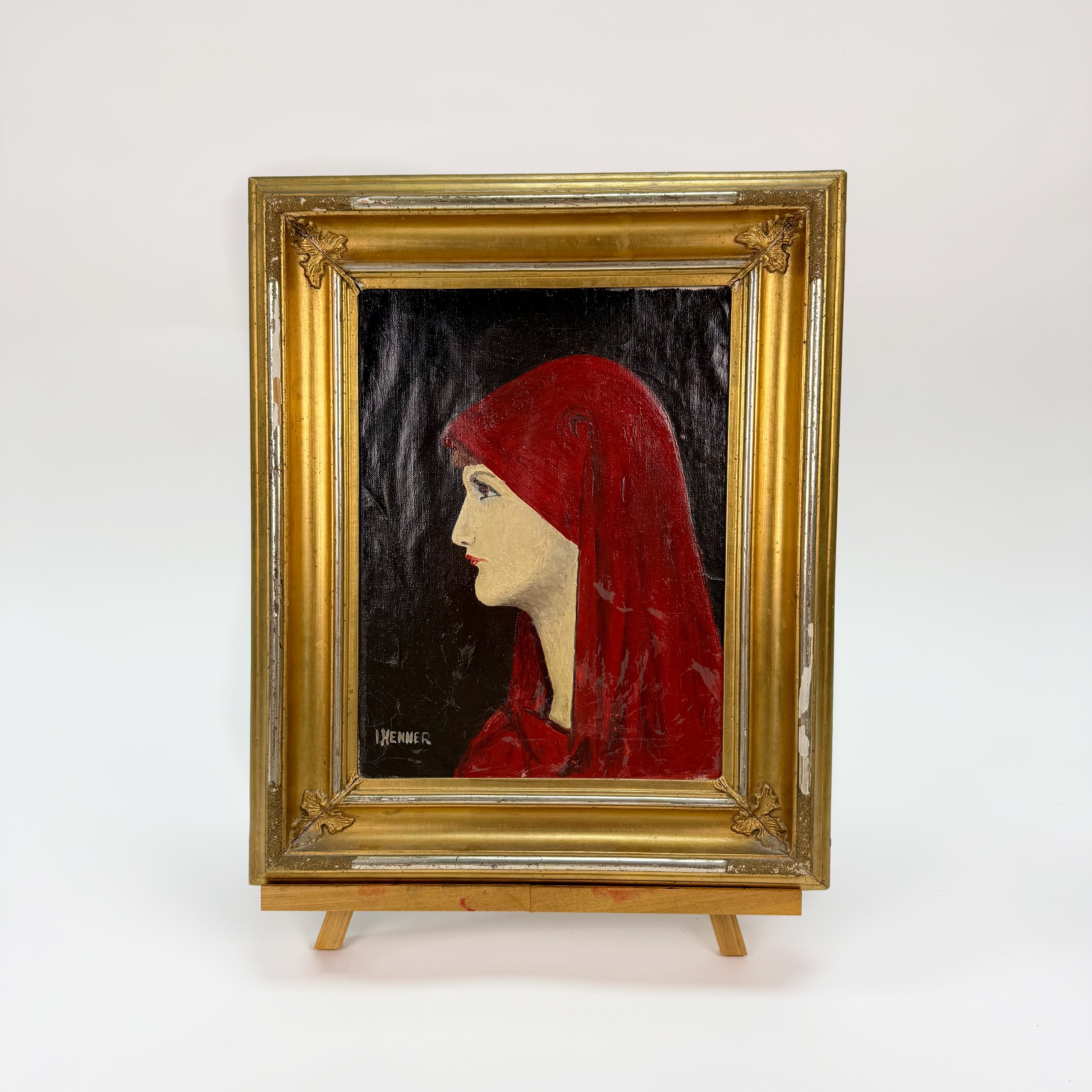 OLJEMÅLNING - Oidentifierad konstnär, kopia efter J.J Henner (1829-1905) "Saint Fabiola".