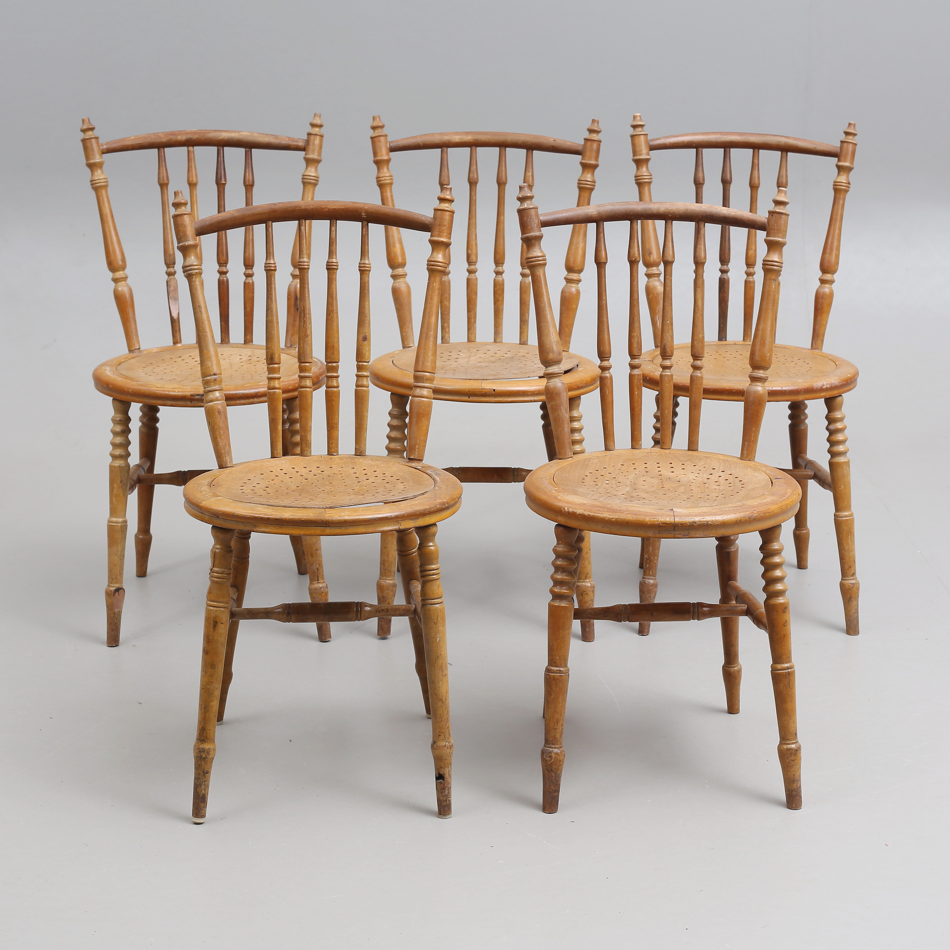 PINNSTOLAR, 5 st, 1800/1900-tal.