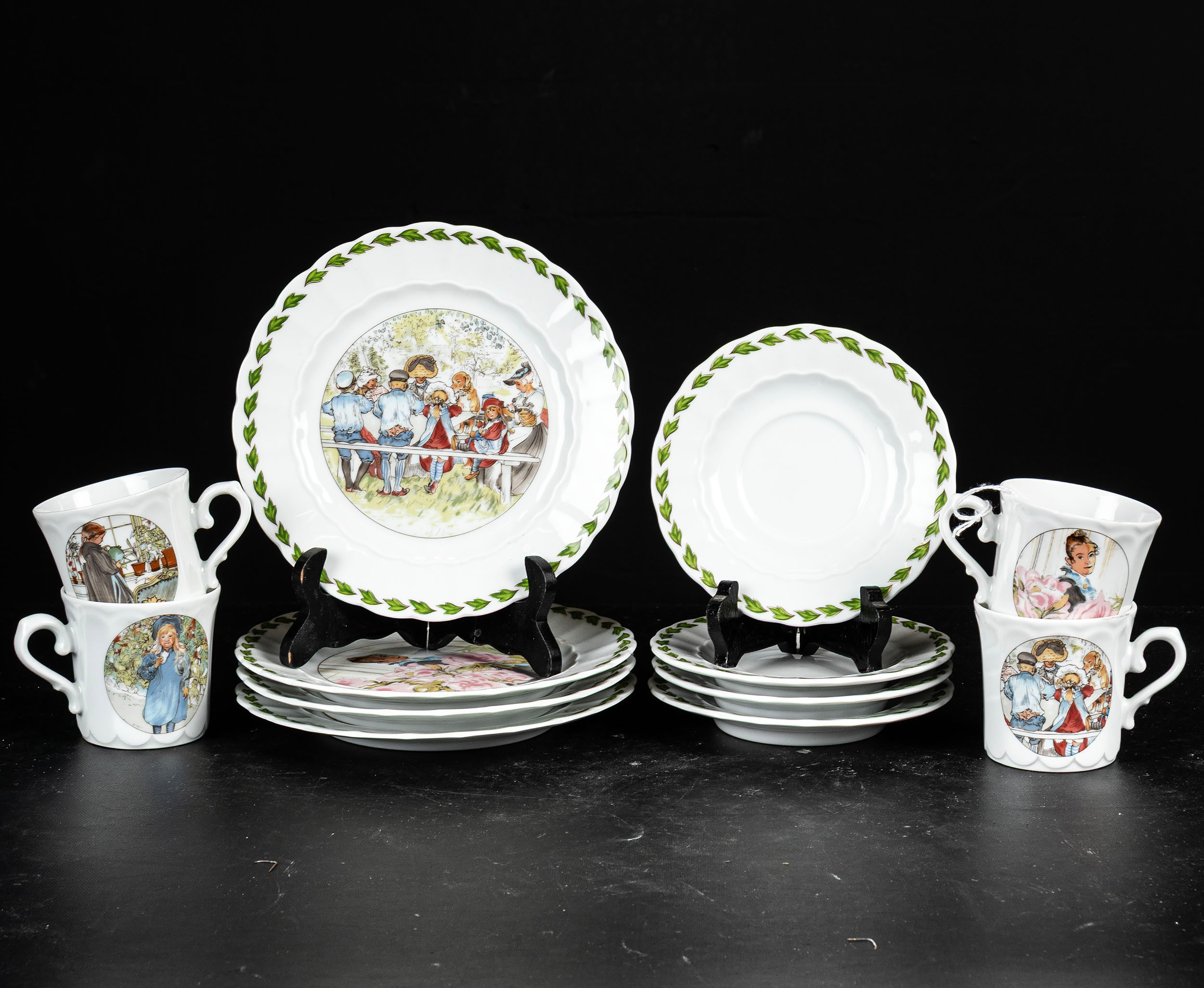 KAFFESERVISDELAR, 12 st, "Carl Larsson", Eschenbach, Bavaria, Tyskland.