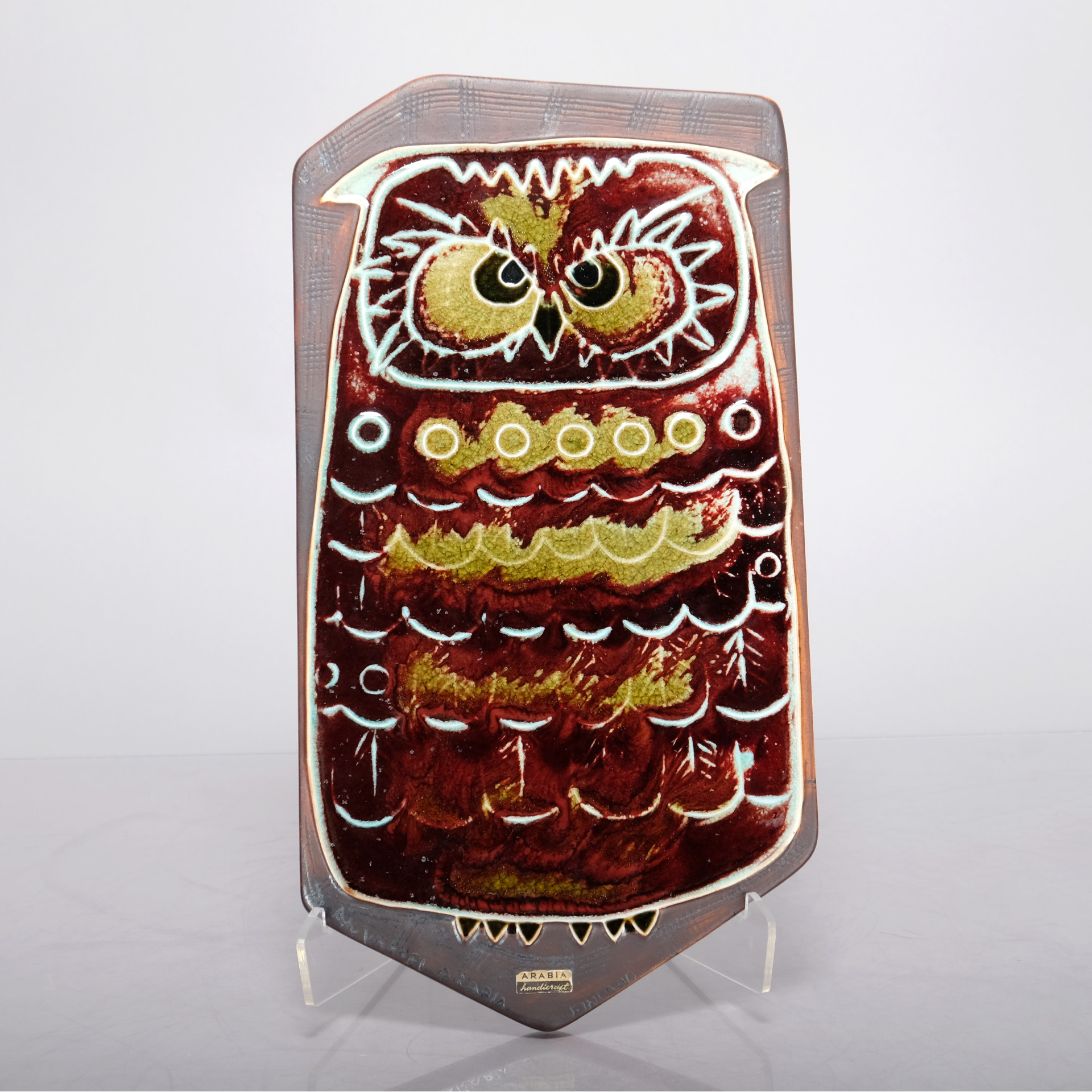 ANNIKKI HOVISAARI. Väggrelif, Uggla, Stengods, Arabia.