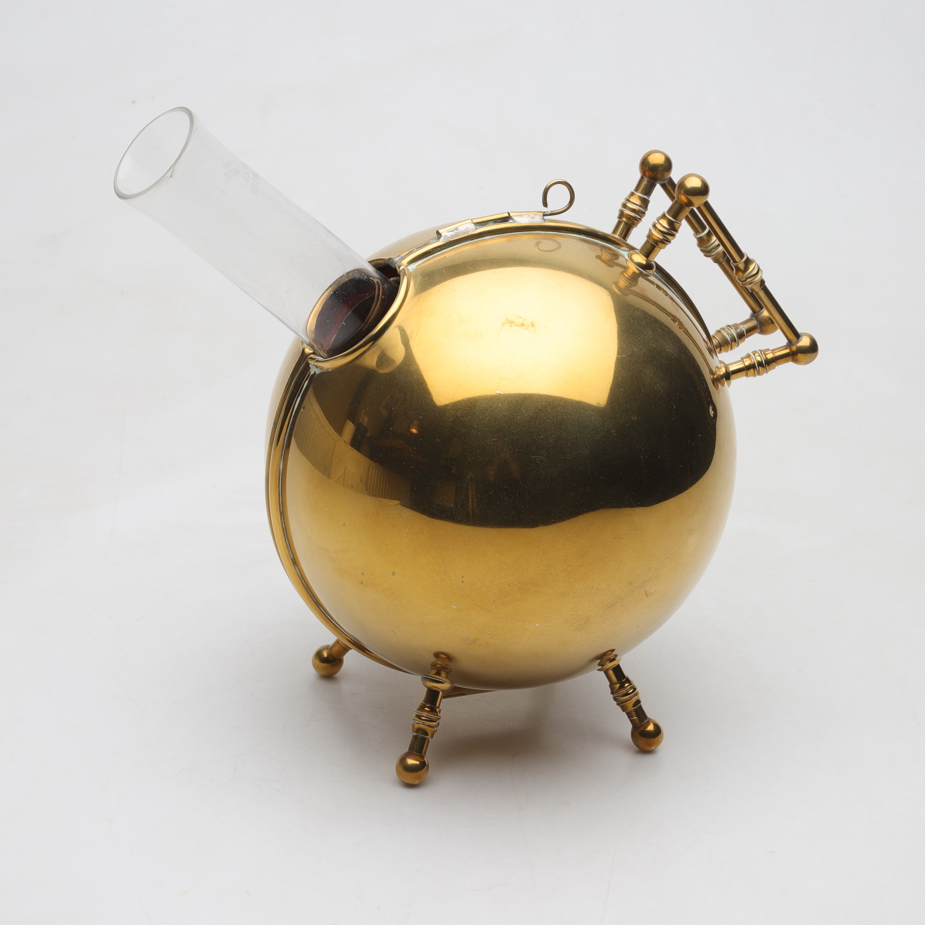 KAFFEPUMPA, mässing/glas, Sverige, 1900-talets första hälft.