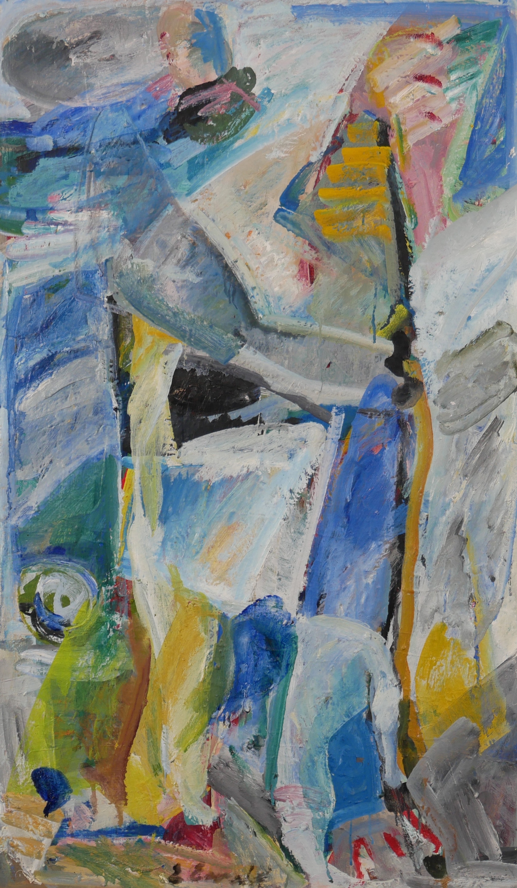 ERIK EWALD. Komposition, olja på duk, signerad E Ewald.