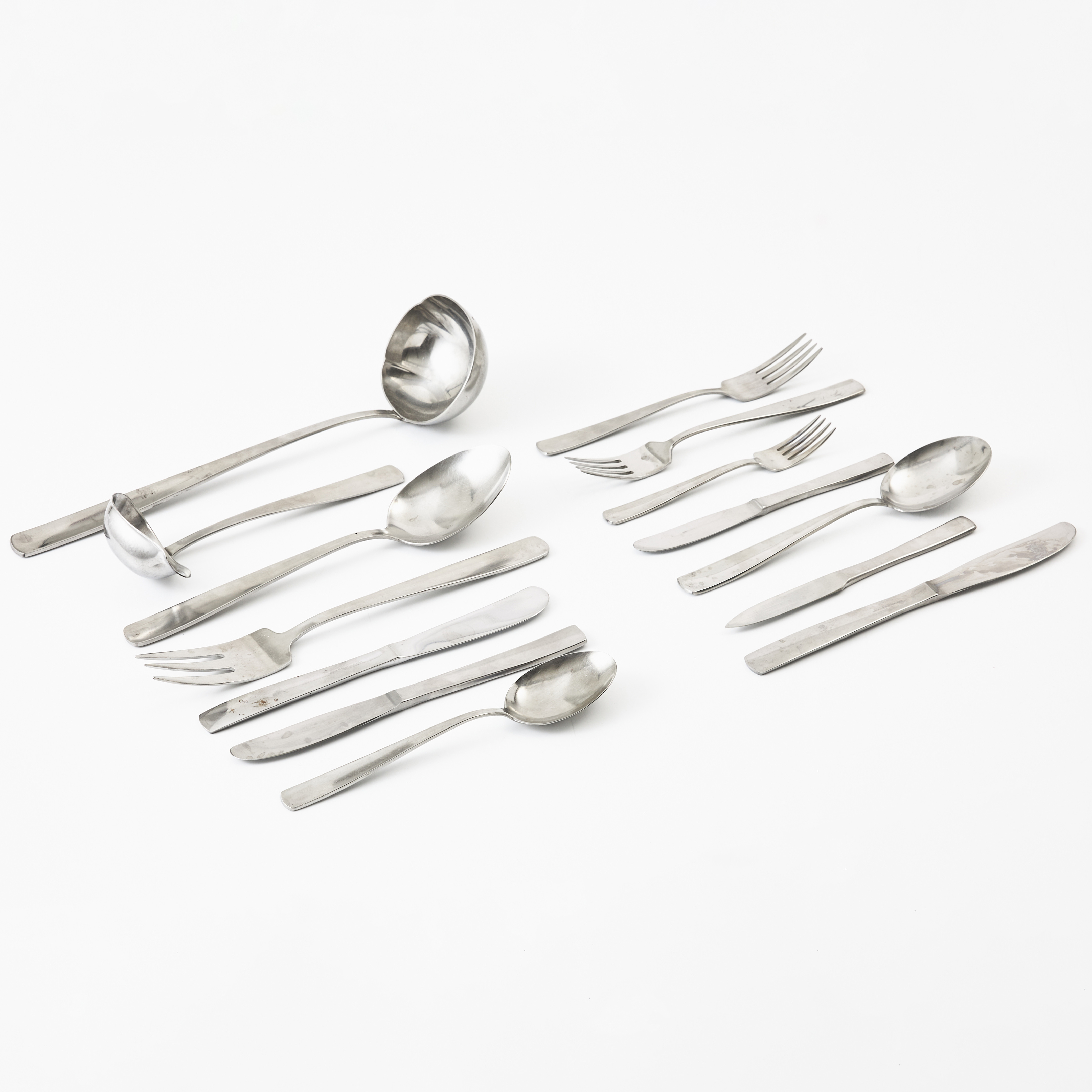 FOLKE ARSTRÖM. "Facette", bestickservis, rostfritt, 107 delar, Gense.