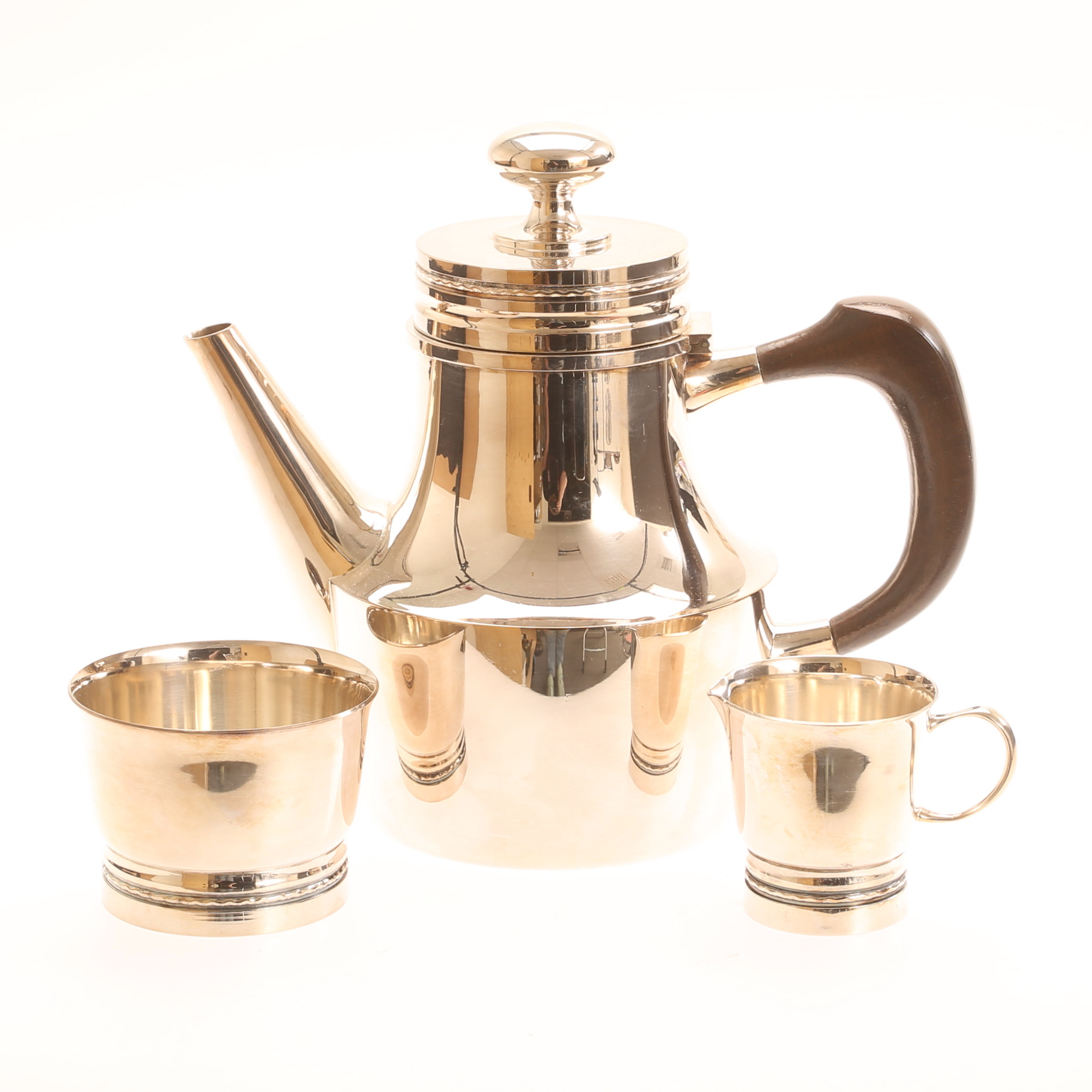 ERIC LÖFMAN. Kaffeservis, 3 delar, silver, MGAB.