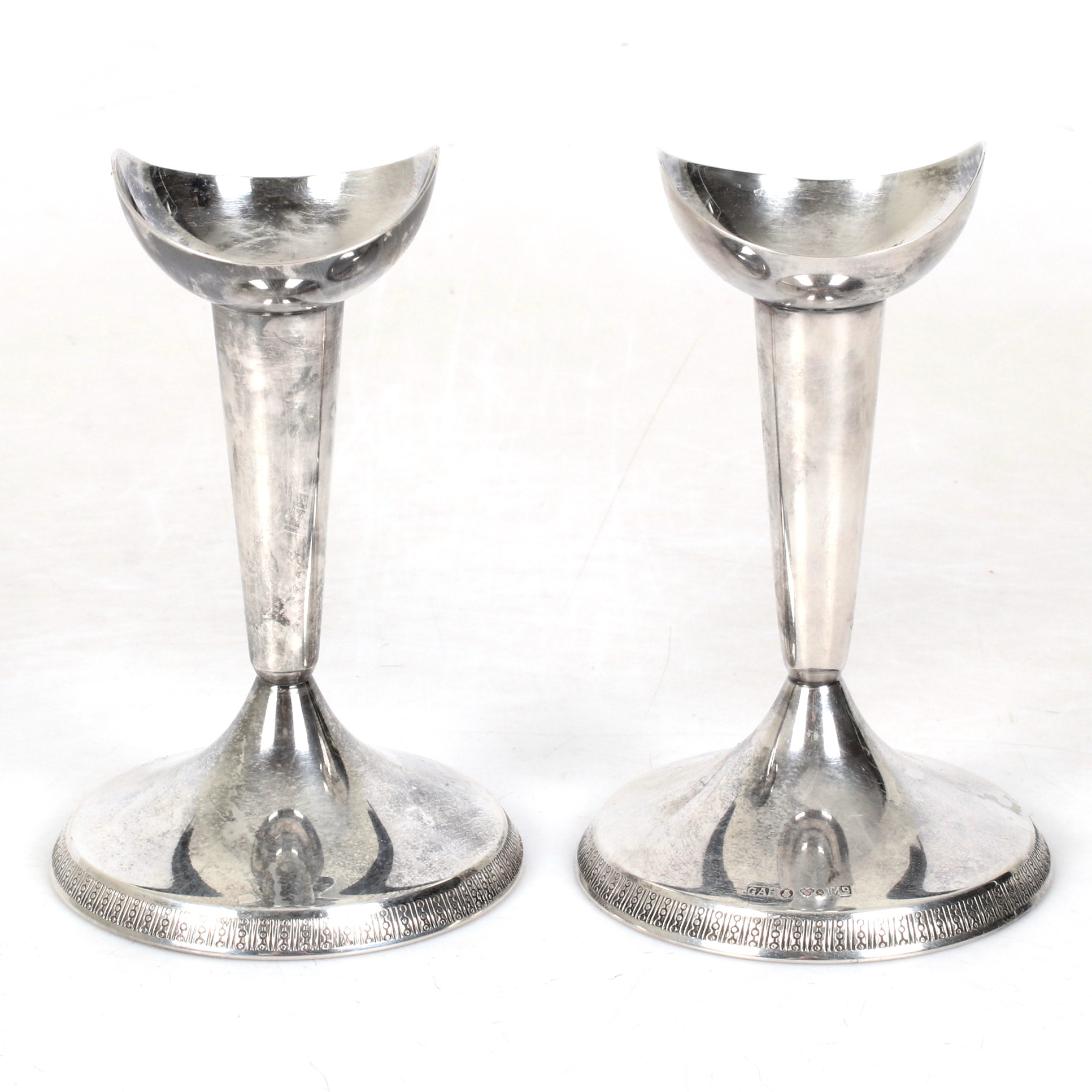 LJUSSTAKAR, 1 par, silver GAB, 1963.