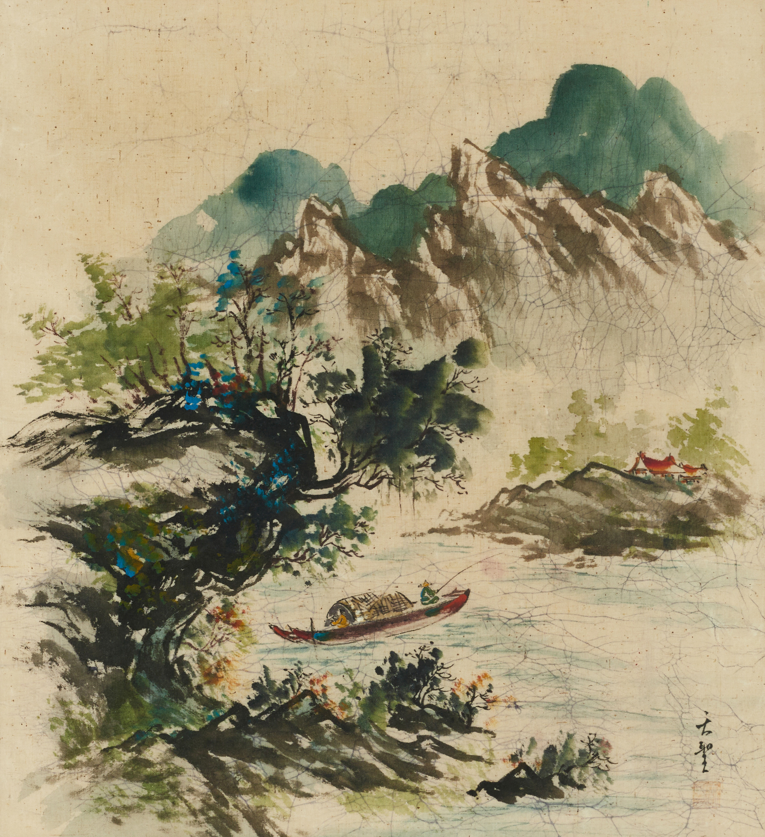 TEXTILMÅLNING, Asien, 1900-talets andra hälft.