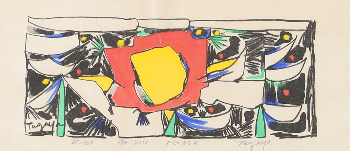 ITOKU TAGAYA. "The Sunflower", färglitografi, 65/120, signerad.