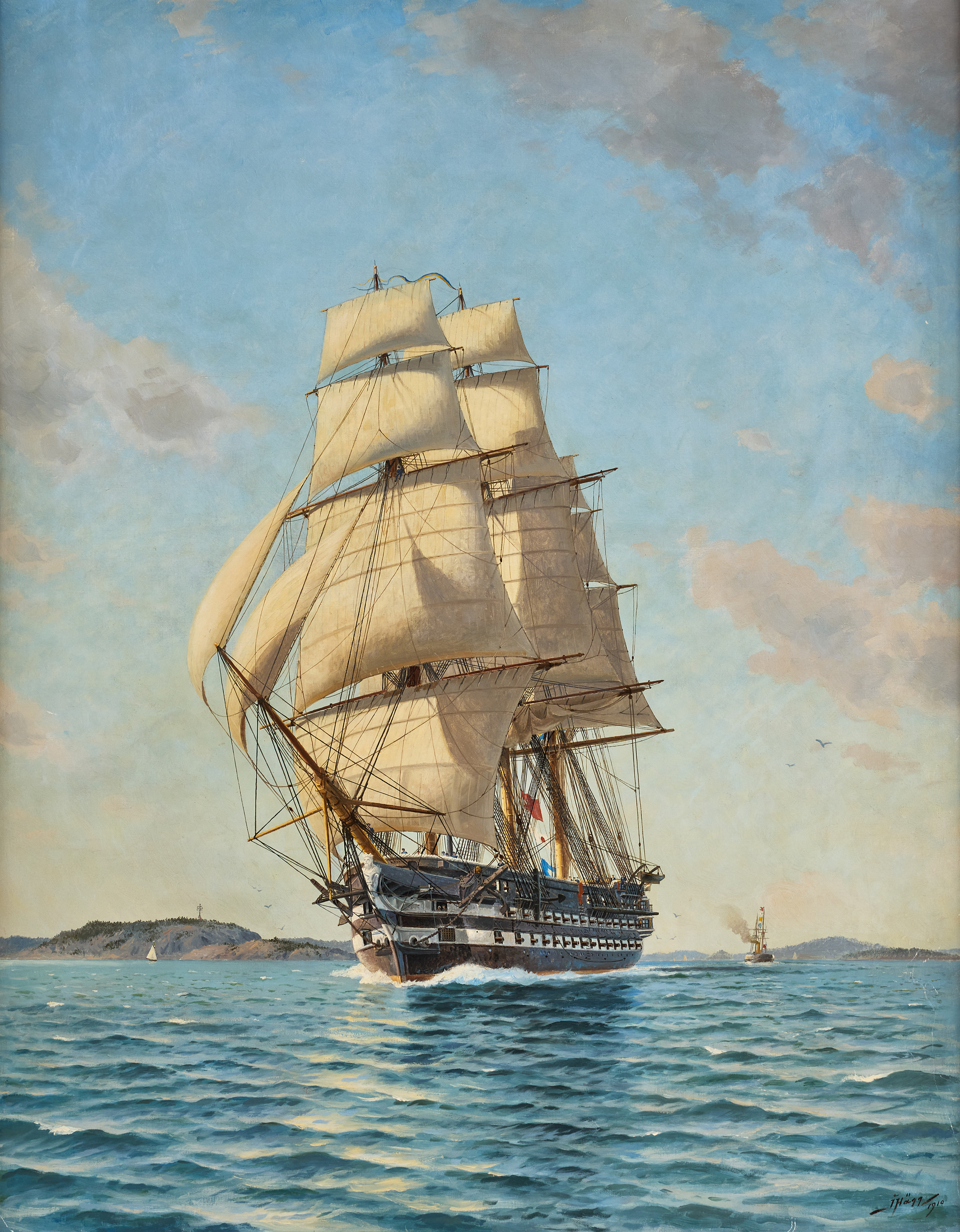 JACOB HÄGG. Linjeskeppet Stockholm.
