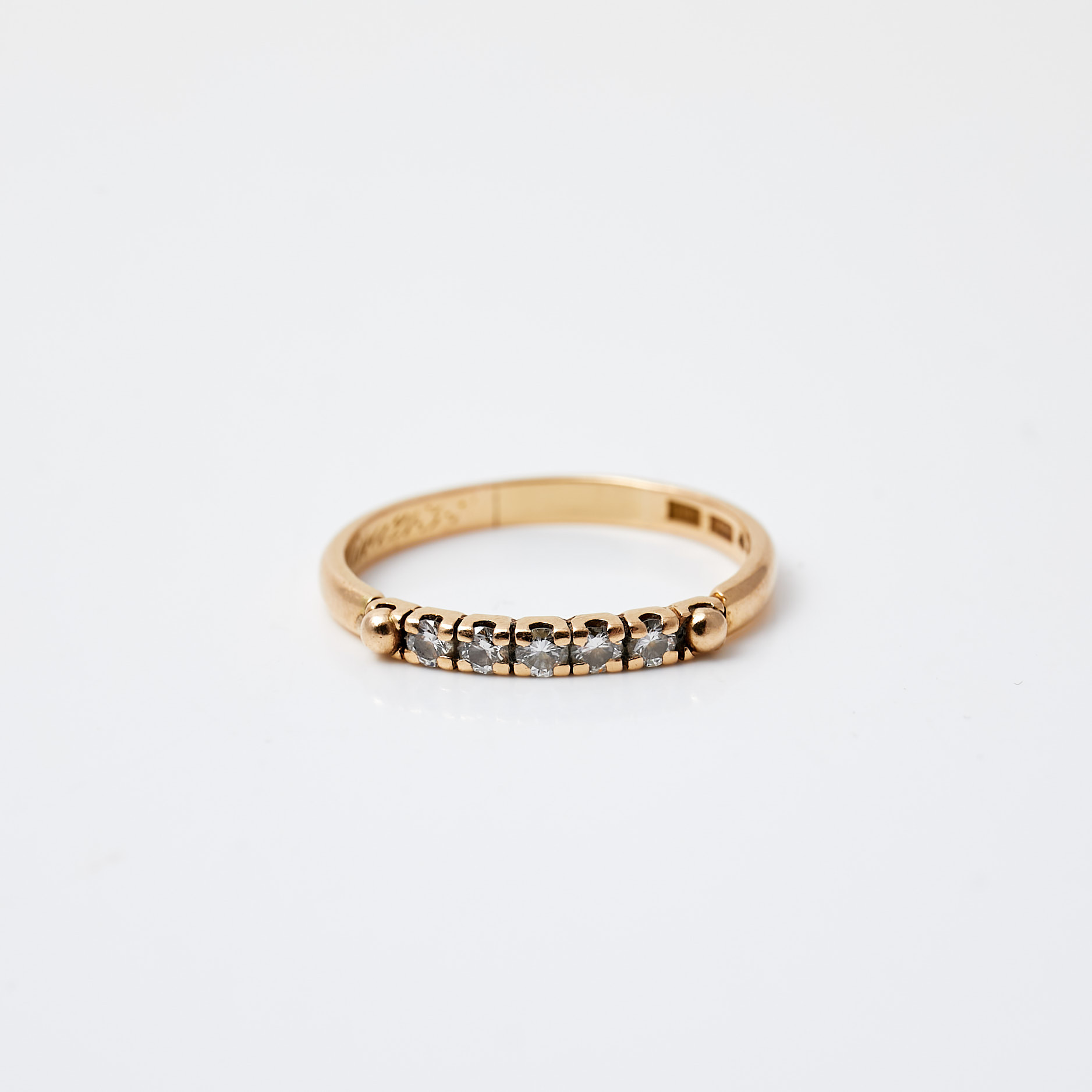 RING, 18 k guld, 5 briljantslipade diamanter, totalt ca 0,25 ct, Hans Strömdahl AB, Stockholm, 1986.