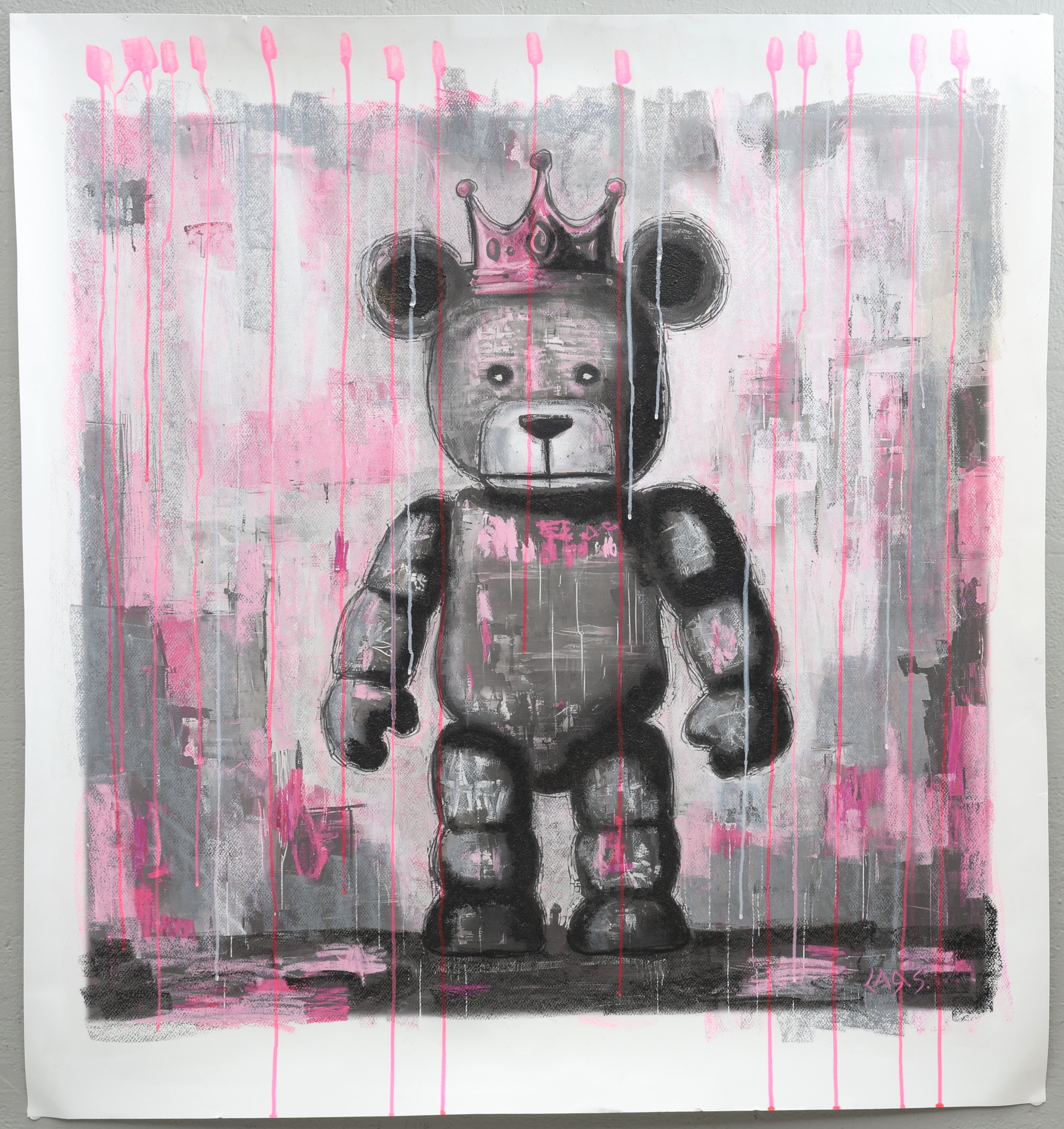 LARS TUNEBO. Mixed media, original, på papper, signerad.