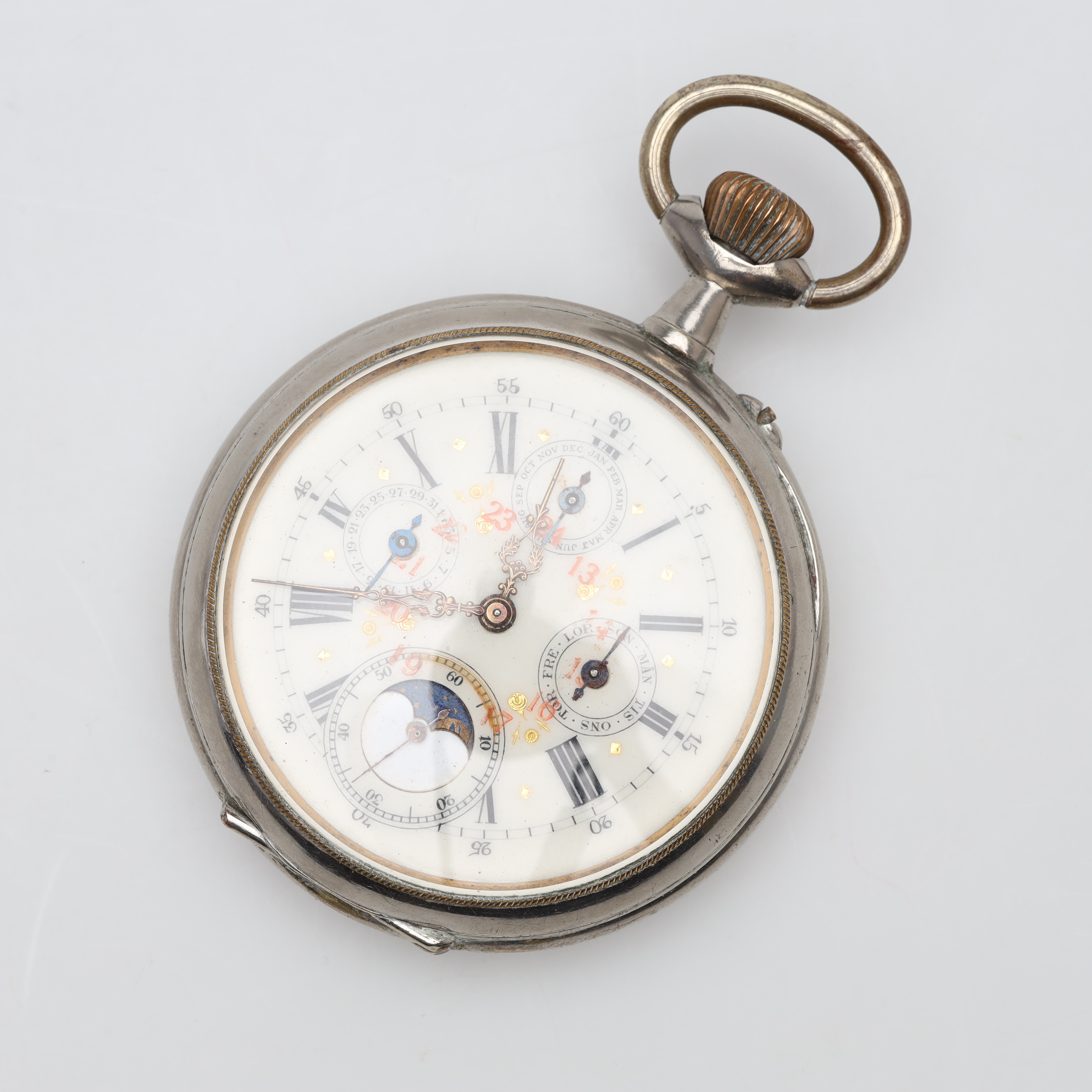 FICKUR, KALENDERUR, metall.