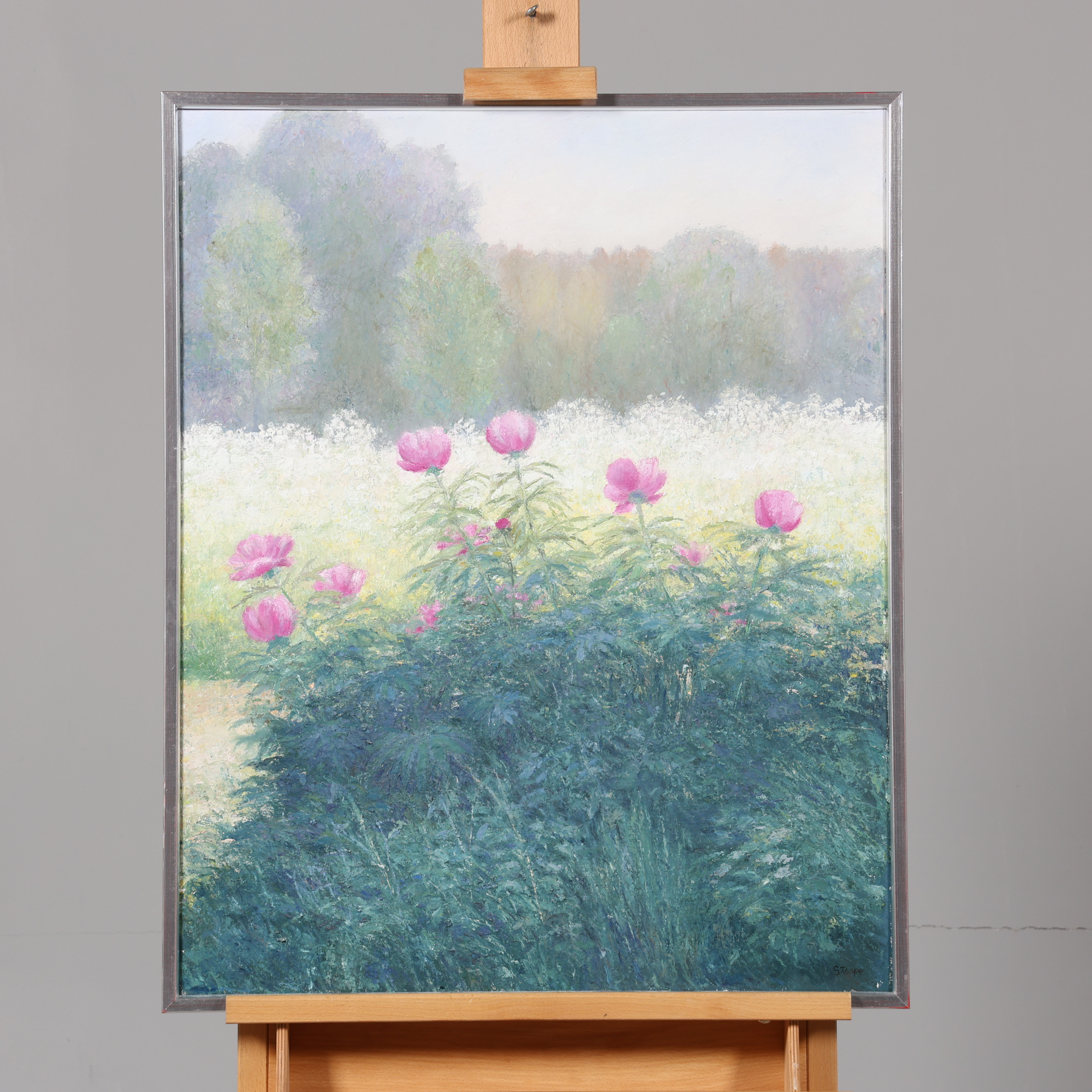 JAN OWE STAPPE. OLJA PÅ DUK, "Pioner" signerad.