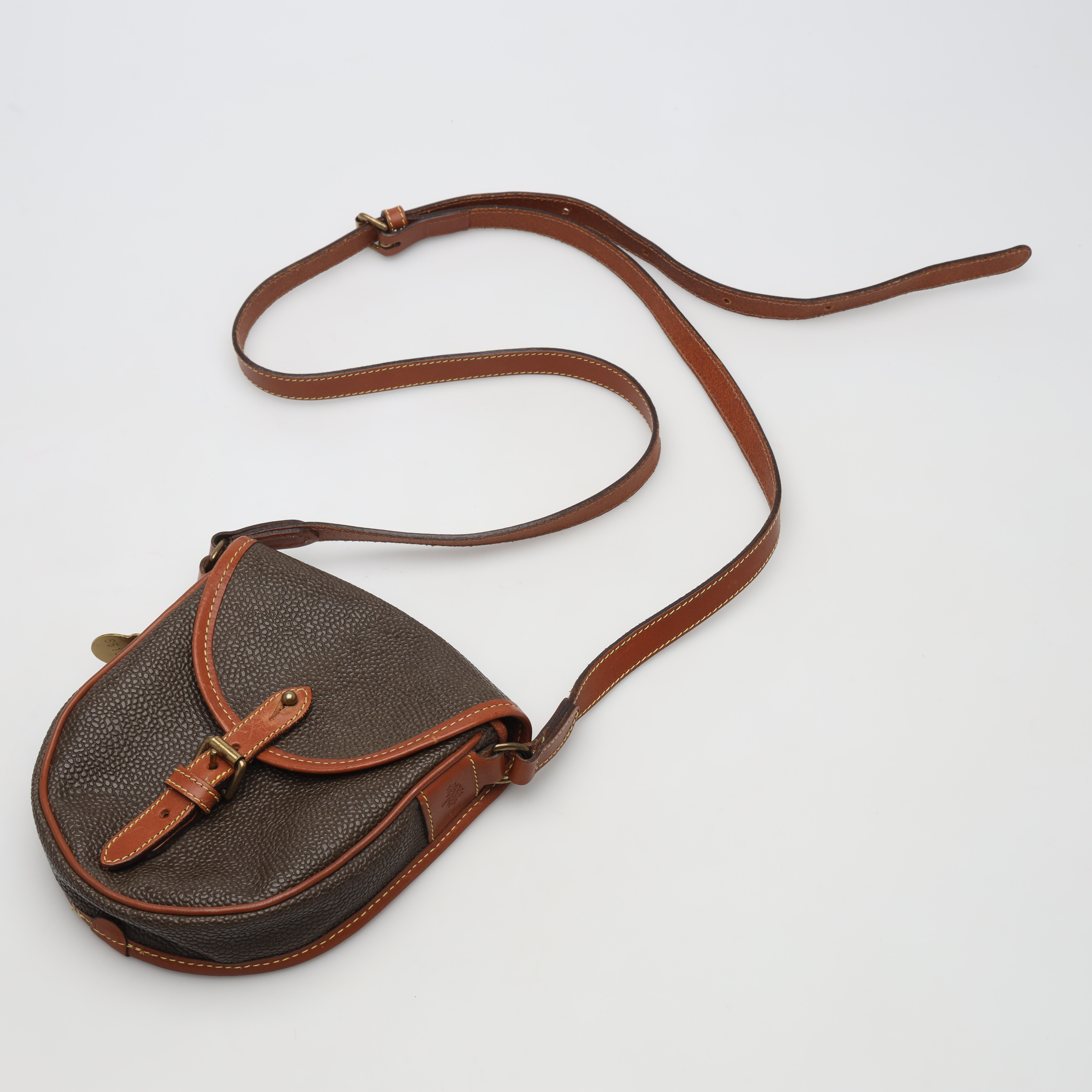 HANDVÄSKA, scotch grain-läder, Mulberry England.