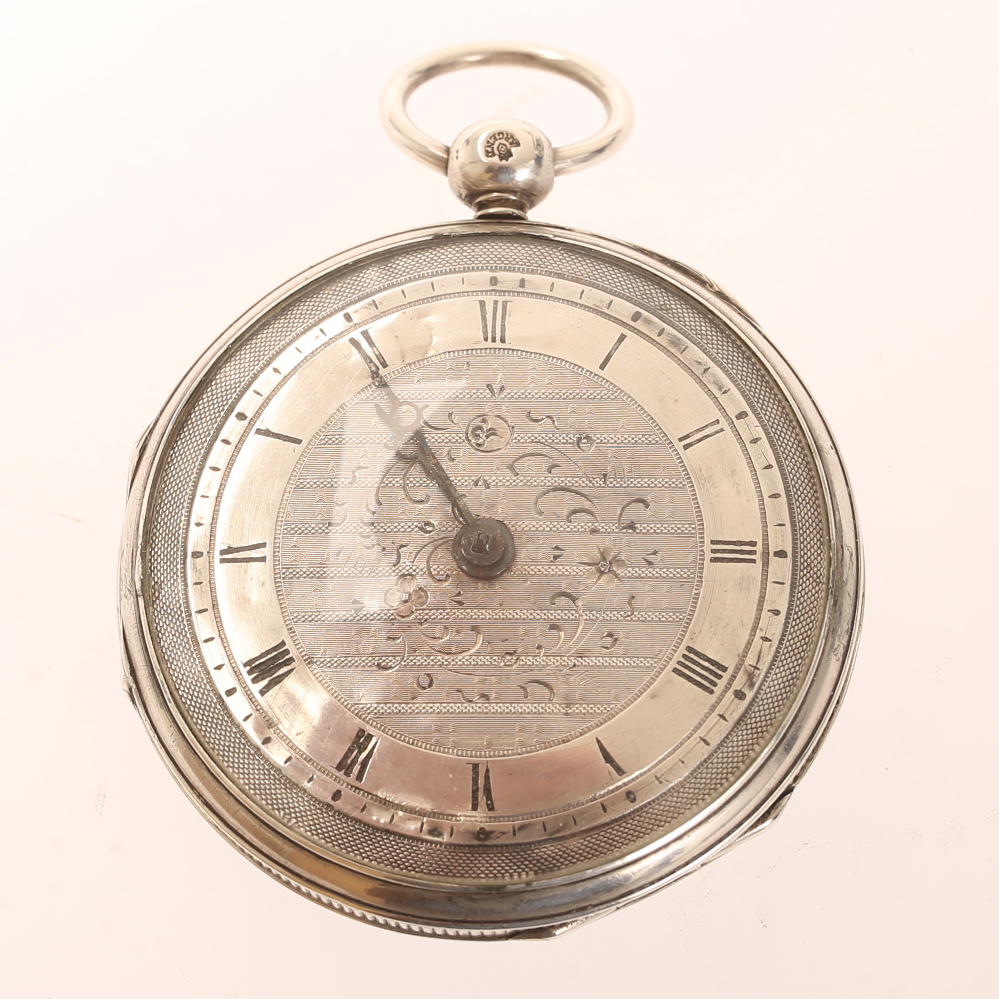 SPINDELUR, silver, tidigt 1800-tal.