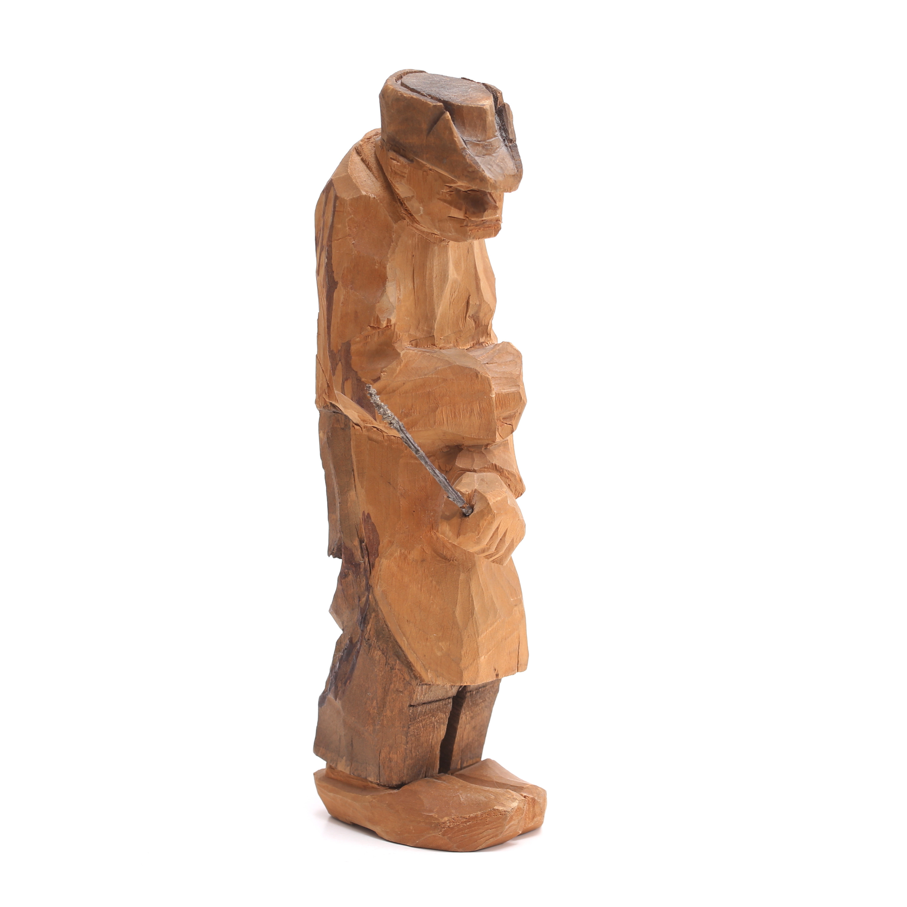 AXEL PETERSSON "DÖDERHULTARN". Skulptur, Kogubbe, snidat trä, osignerad.