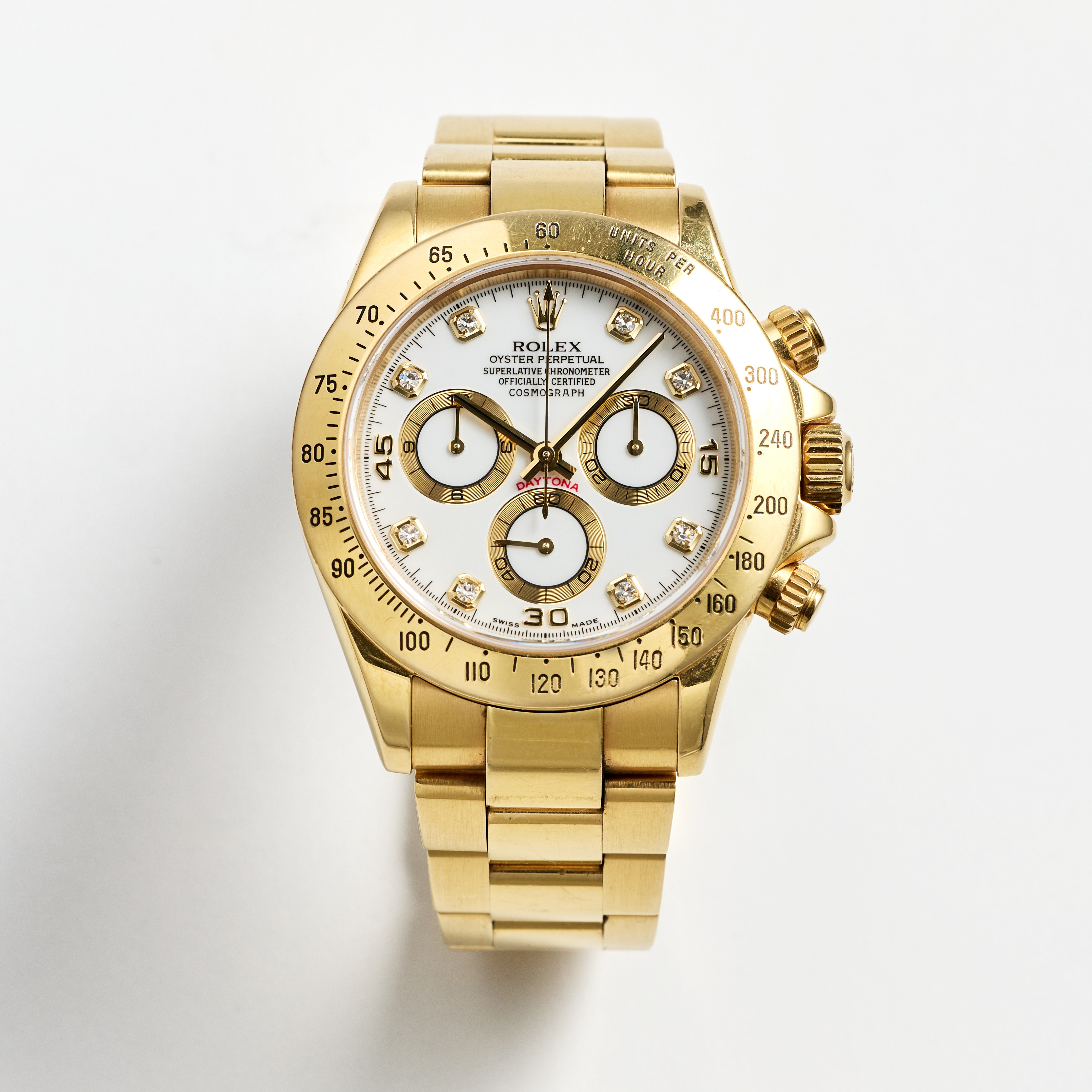 ROLEX, Oyster Perpetual, Cosmograph, Daytona, Chronometer, kronograf, armbandsur, 39 mm, 18K guld, certifikat, november 2004.