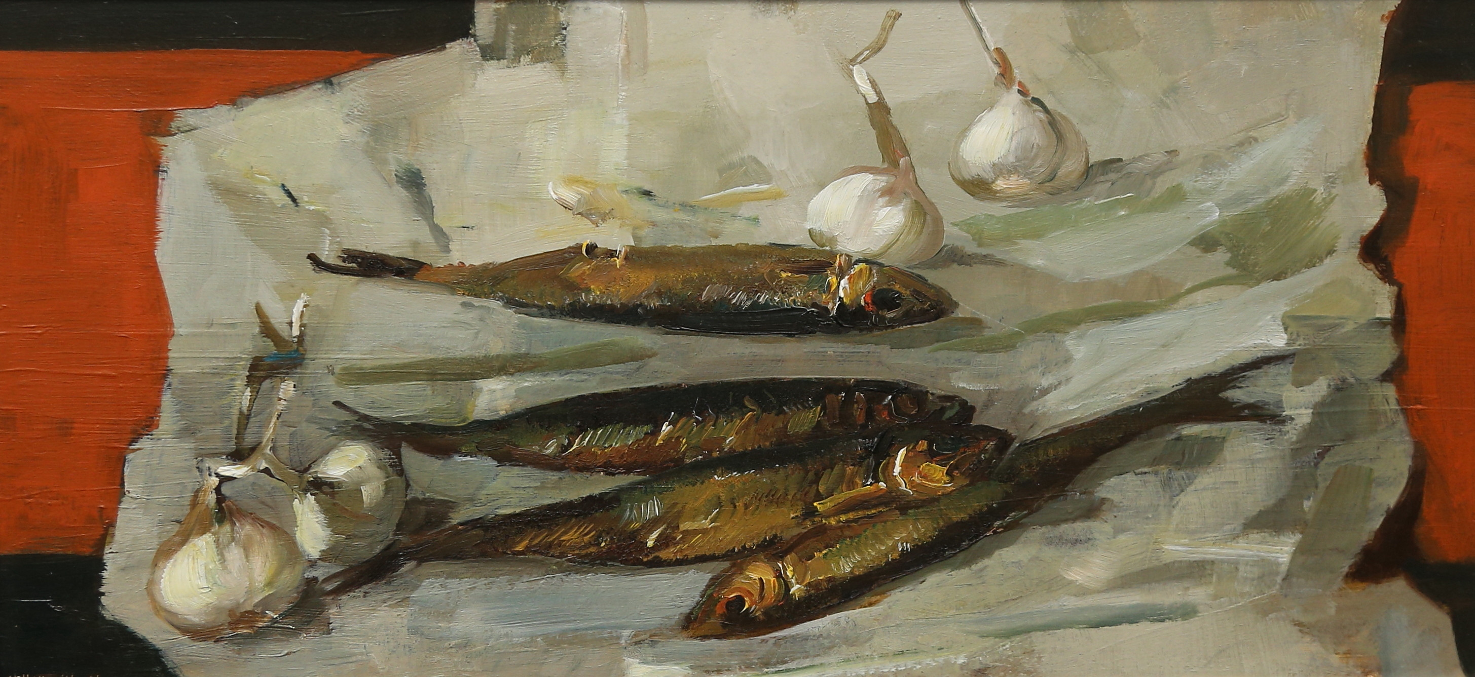 SVEN ERIK HELLQUIST. olja på pannå, signerad och daterad -64.