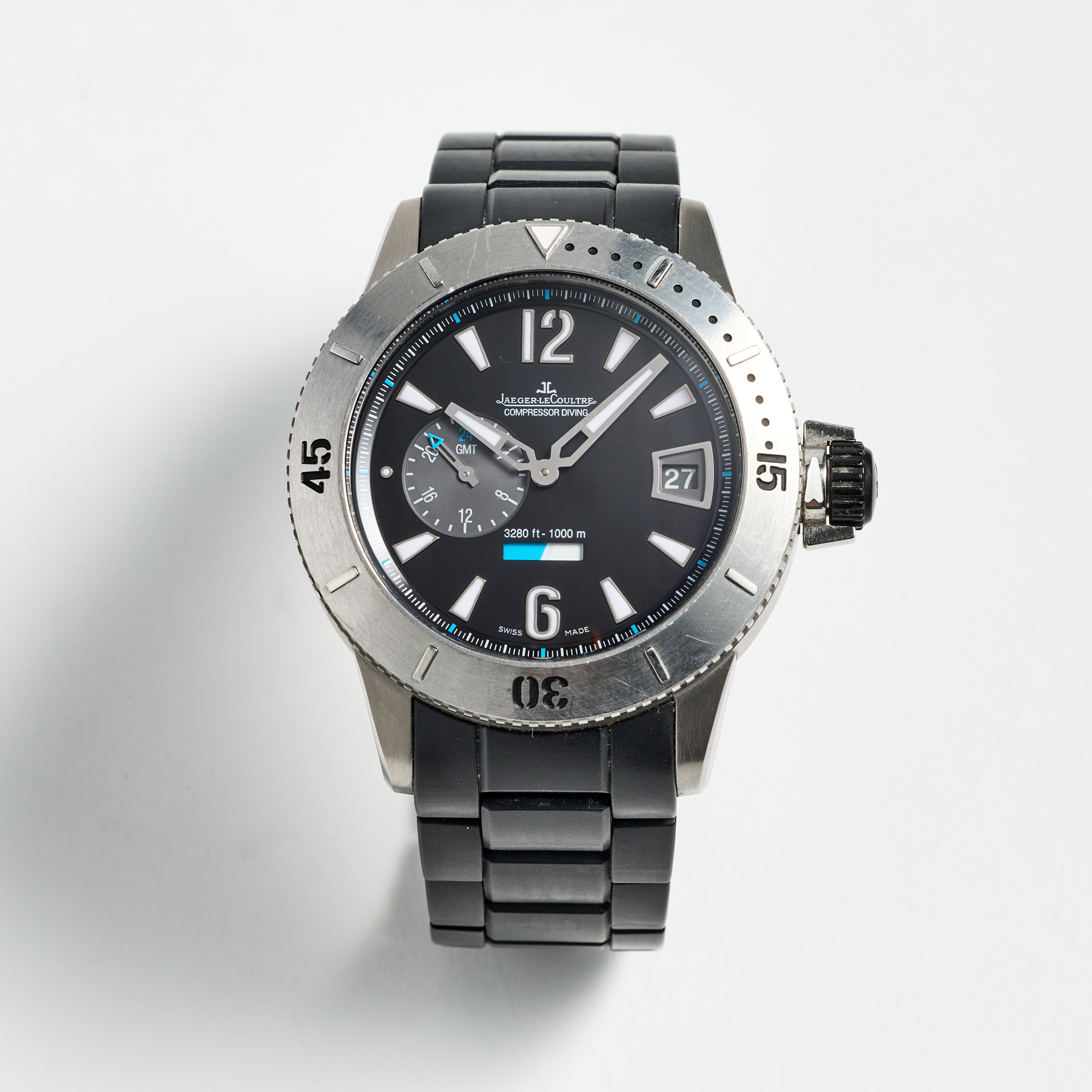 JAEGER-LECOULTRE, Master Compressor, Diving GMT (3280ft-1000m), armbandsur, 46,3 mm, titan, ca 2009.