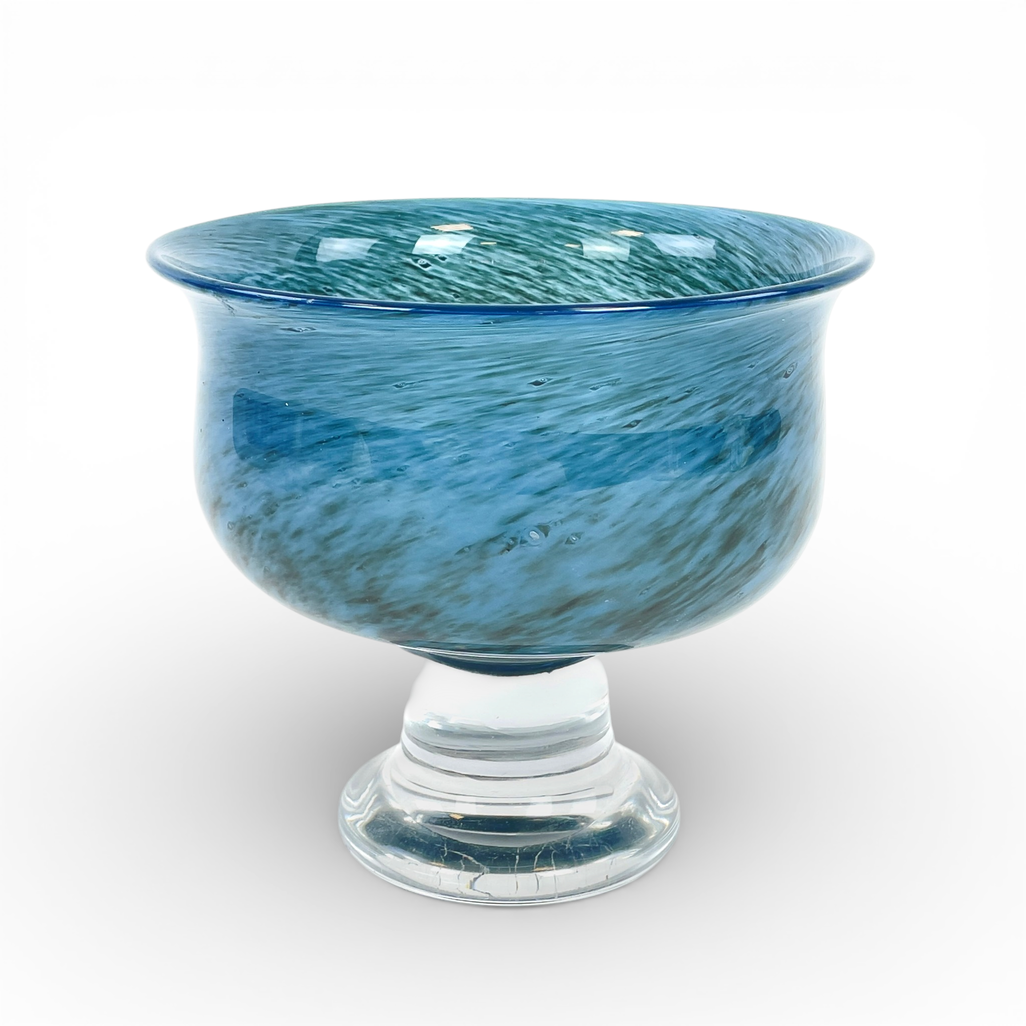 BERTIL VALLIEN. Skål på fot, ur serien Talatta, glas, Boda Åfors, signerad.