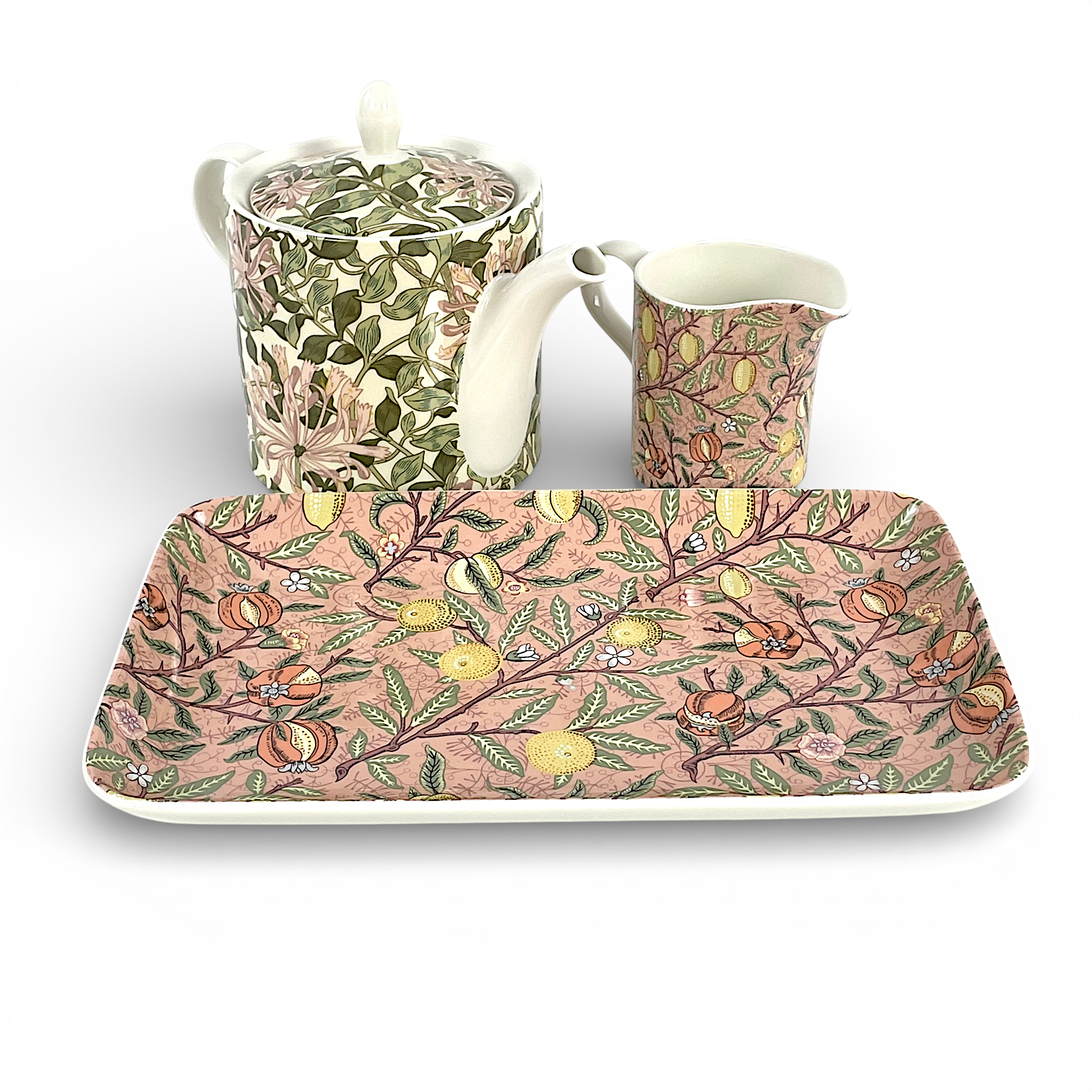 WILLIAM MORRIS, efter. Servisdelar, 3 st, porslin, Morris & Co, Spode.