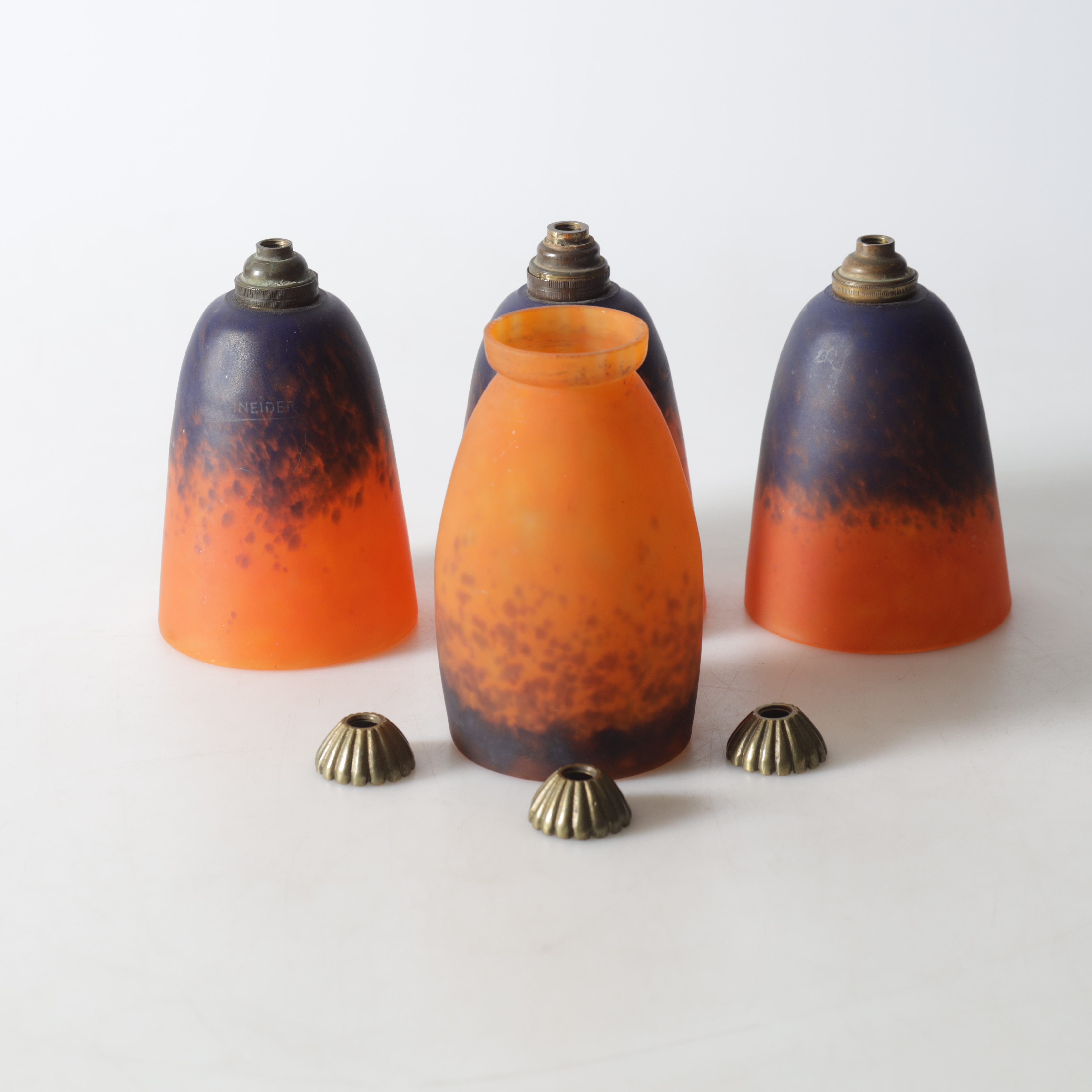 LAMPKUPOR, 4 st. Glas 1900-tal.