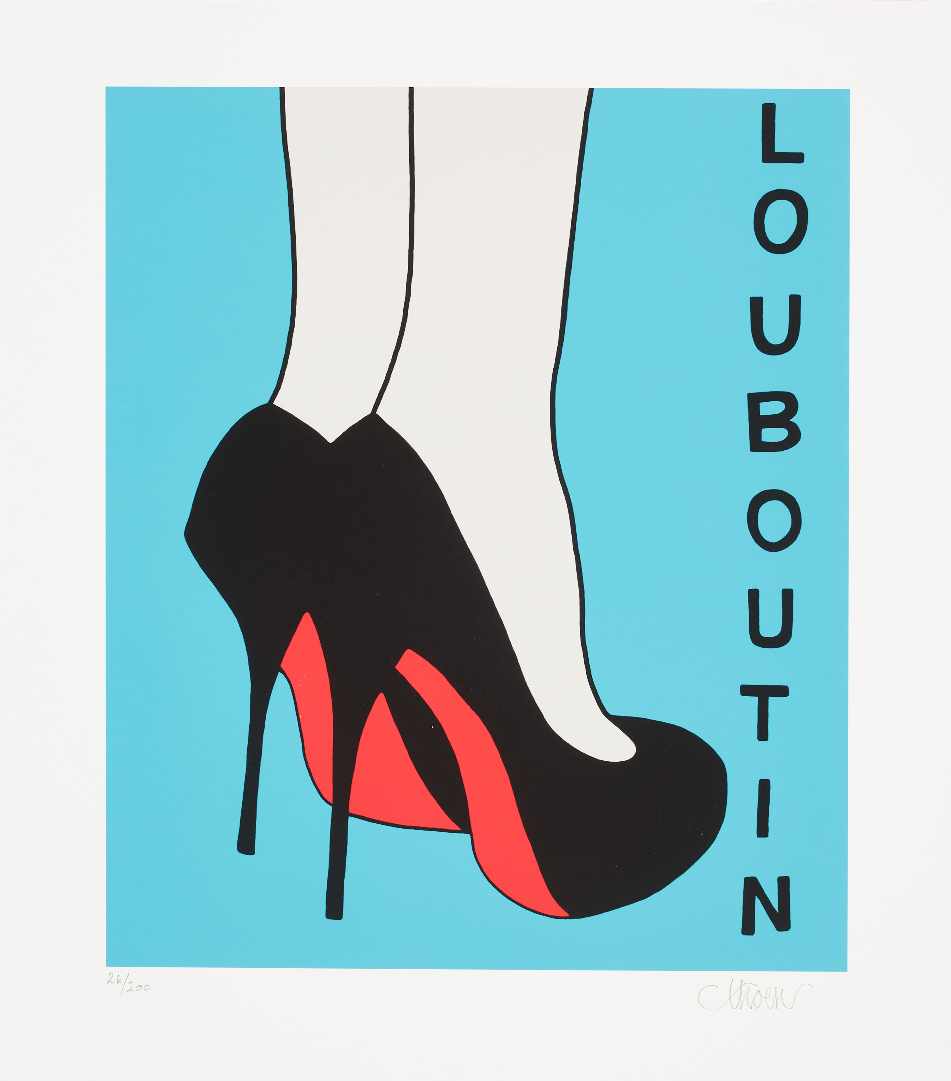 PETTER THOEN. "Loboutin", signerad och numrerad 26/200, gliceetryck.