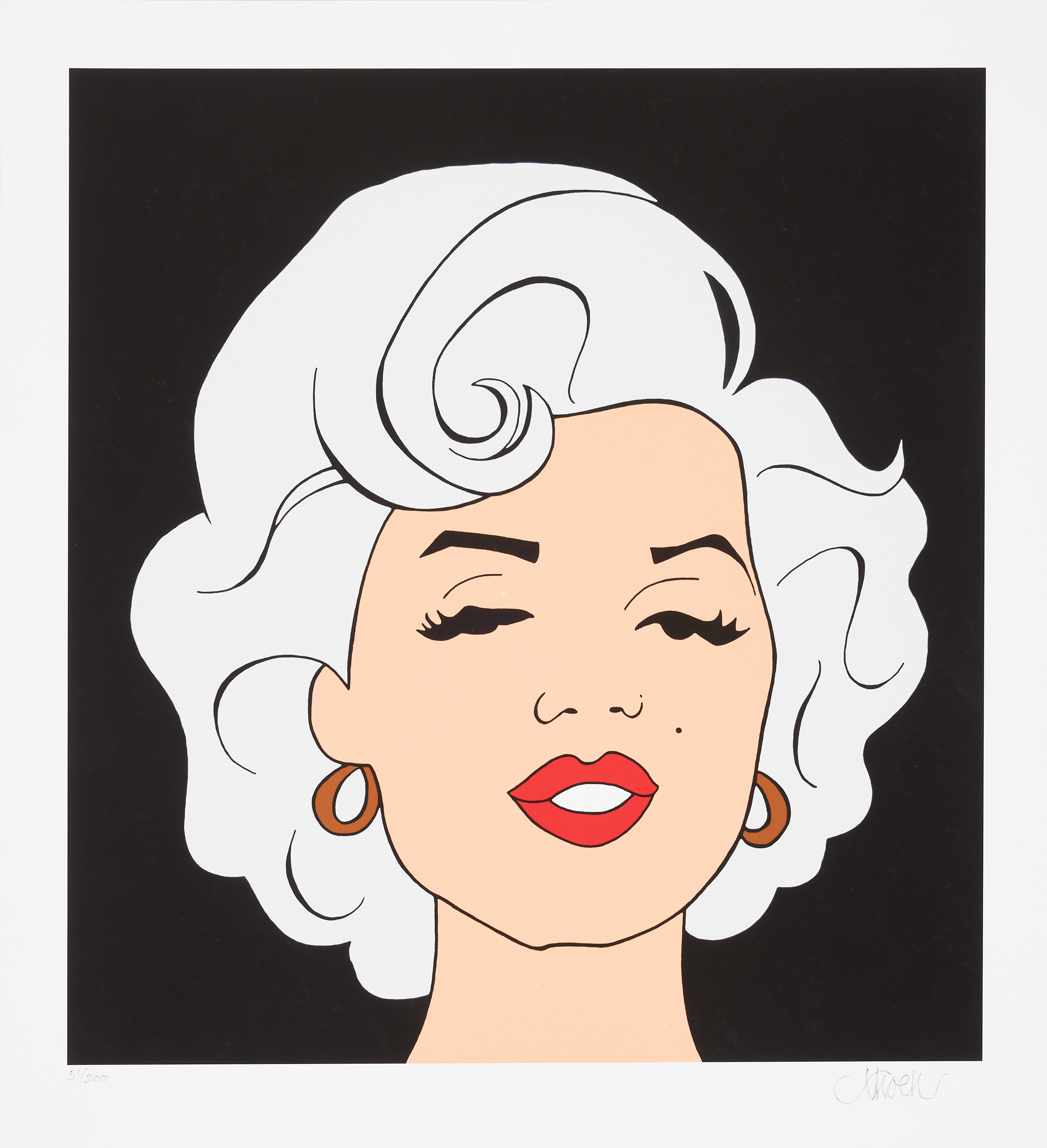 PETTER THOEN. "Norma Jeane", signerad och numrerad 51/200, gliceetryck.