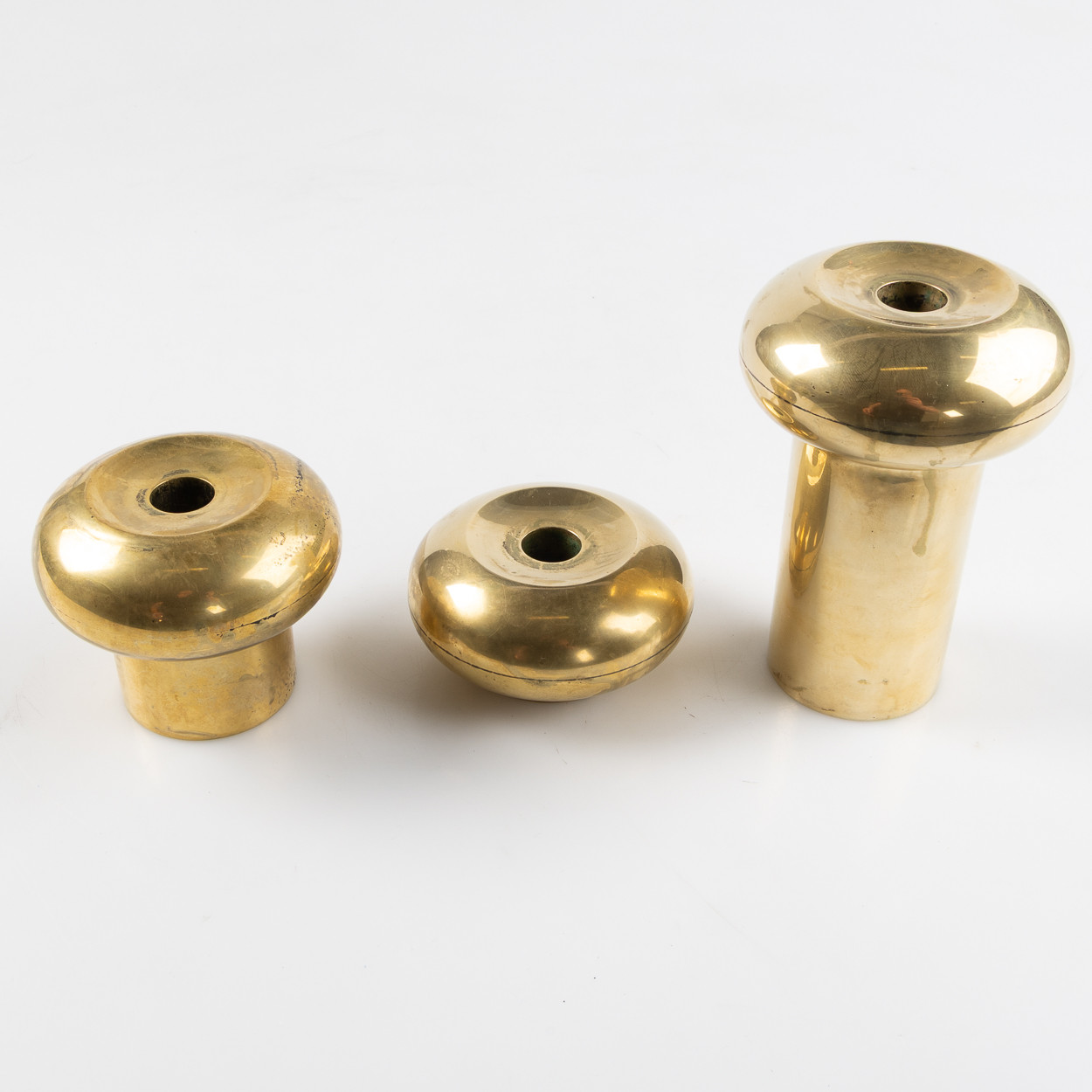 LJUSSTAKE, vändbar, Landskrona mässing, 1980.