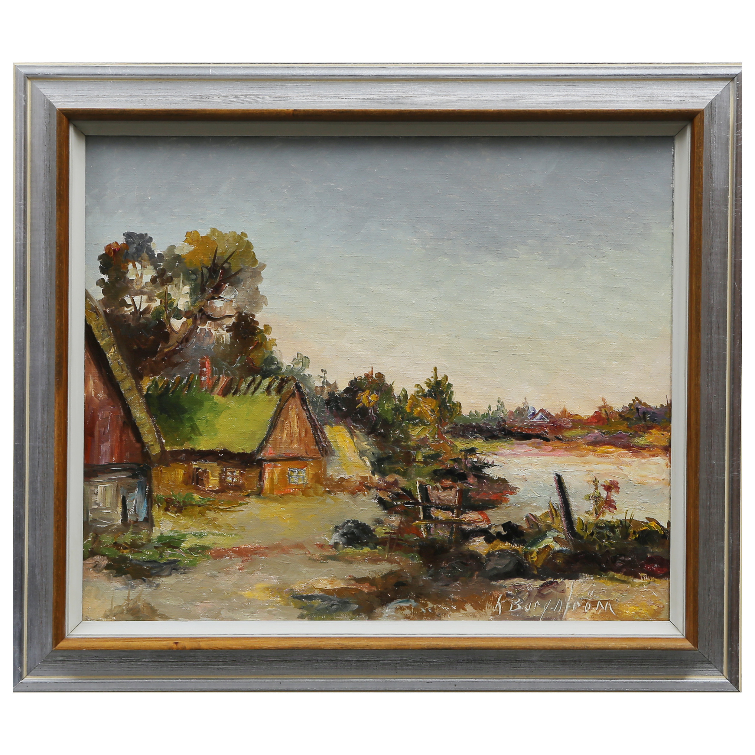 KARIN BORGSTRÖM. (1903-1987) OLJA PÅ DUK, SIGNERAD.