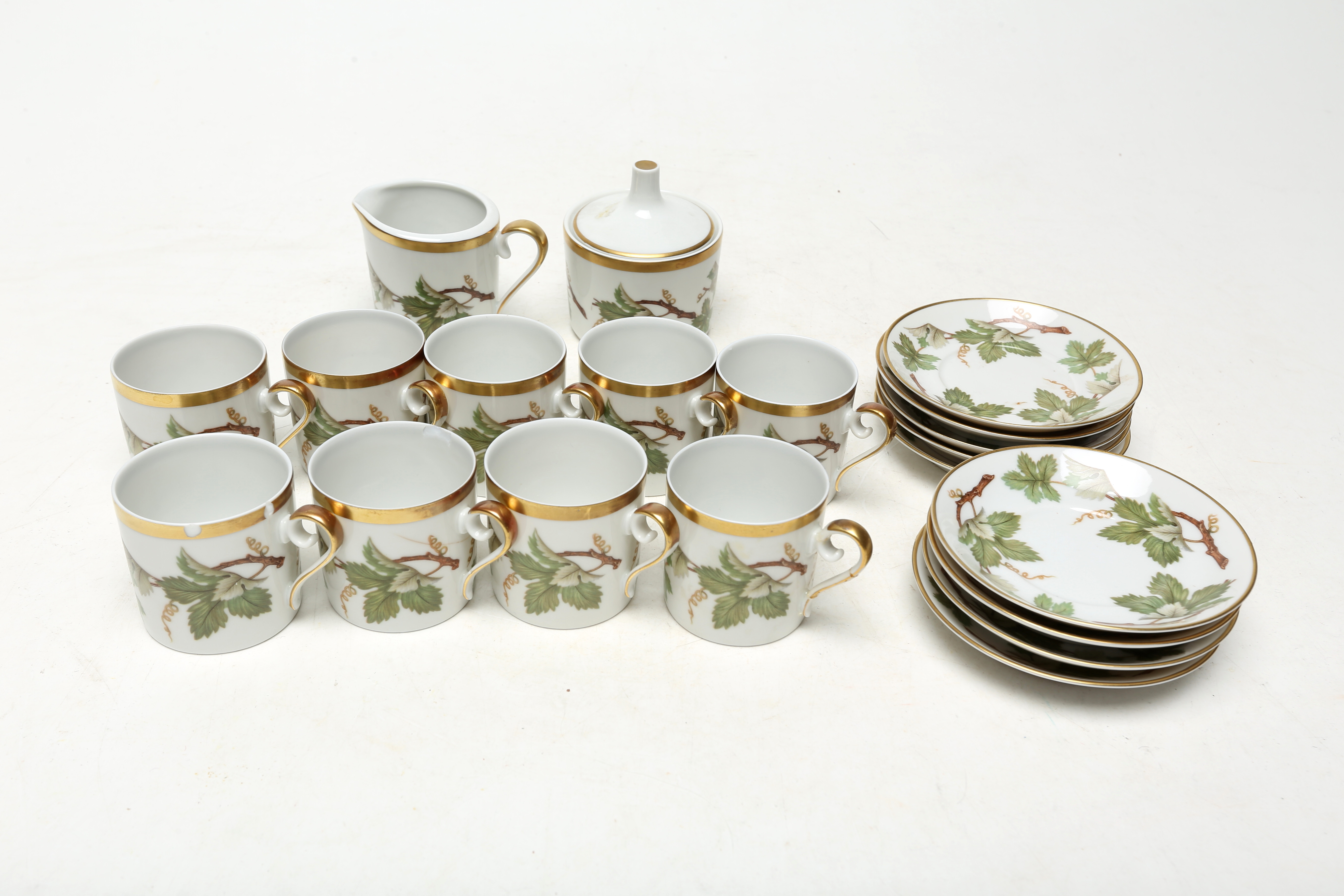 MOCKASERVIS, 11 delar, porslin, Hackefors.