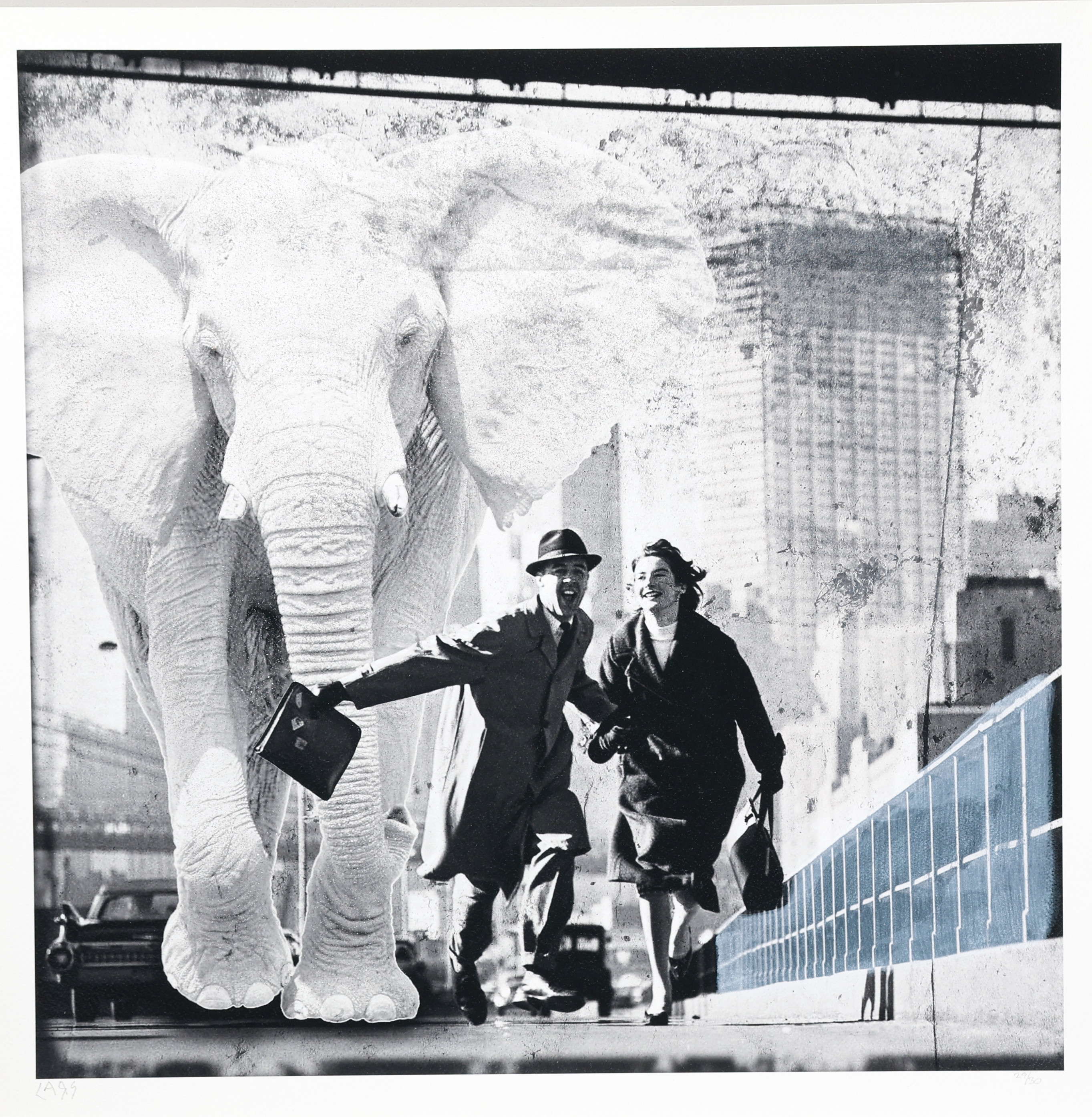 LARS TUNEBO. Mixed media, ”Coming Thru” signerad, numrerad 29/30.