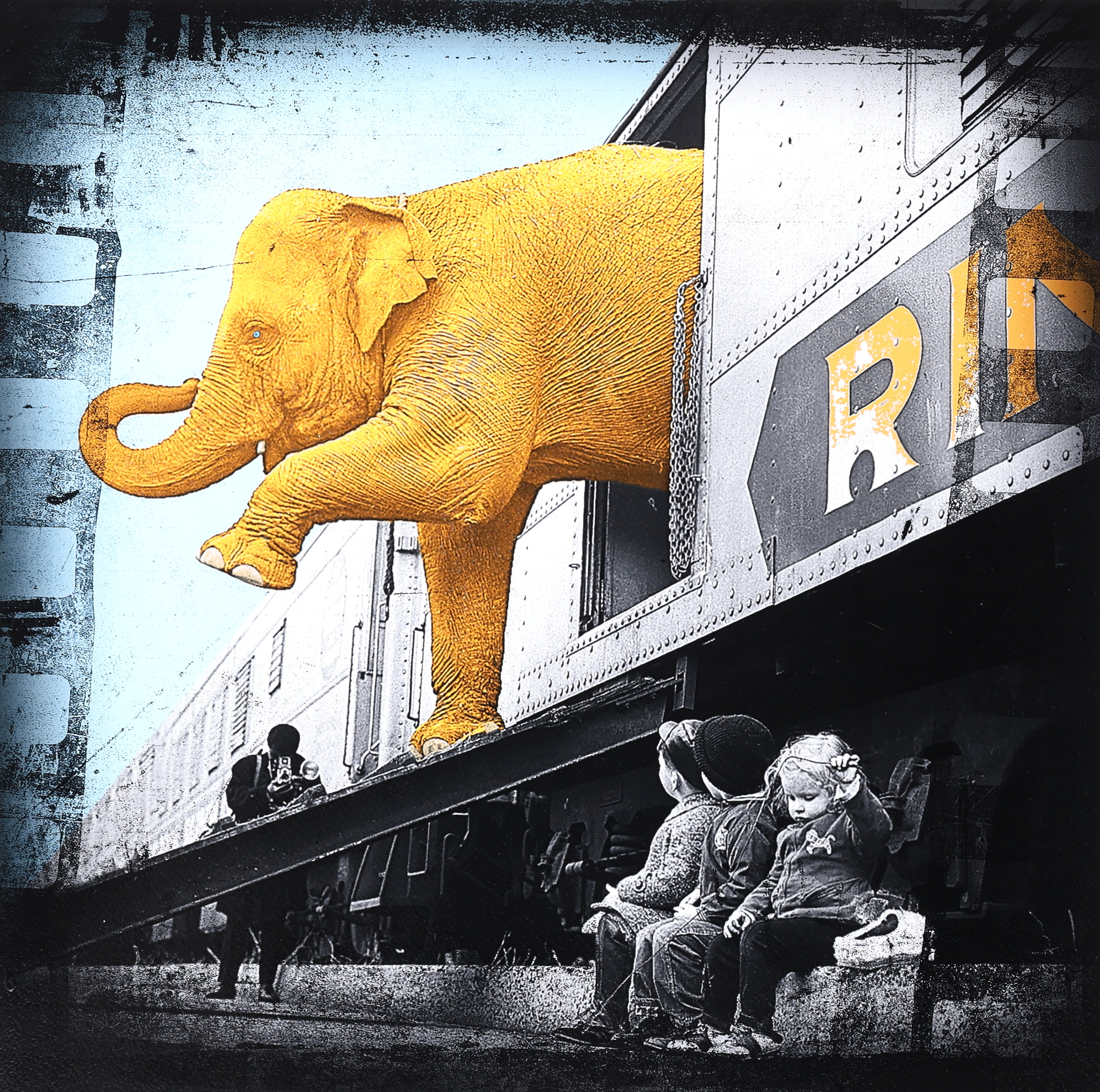 LARS TUNEBO. Mixed media, ”Shot of freedom”, gul, signerad, numrerad 4/30.