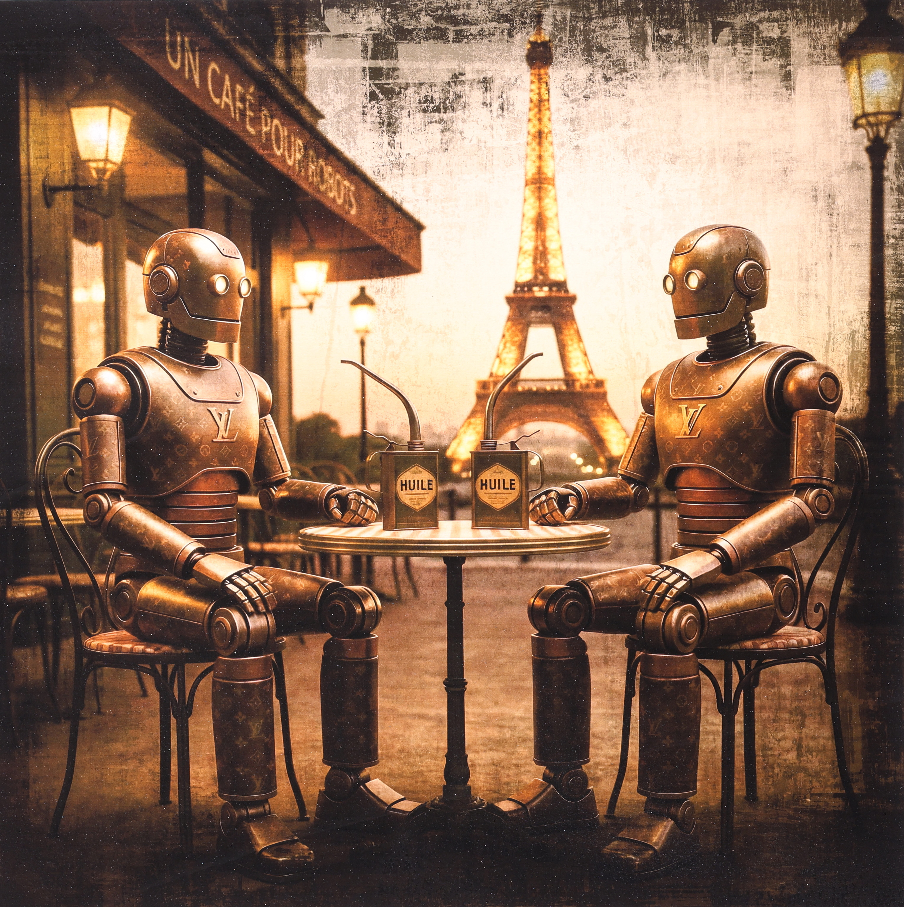 LARS TUNEBO. Mixed media, ”Pour Robots”, signerad, numrerad 4/50.