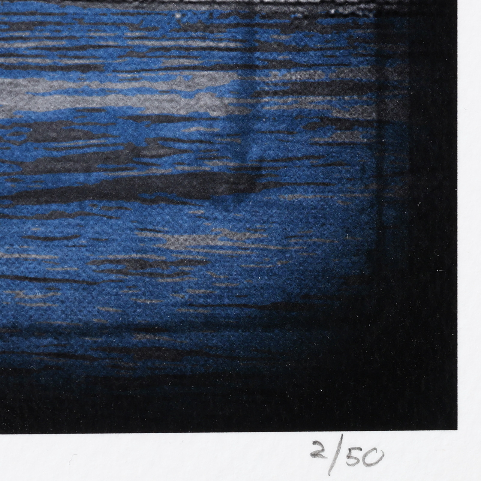 LARS TUNEBO. Mixed media, ”I took the banana boat”, blå, signerad, numrerad 2/50.