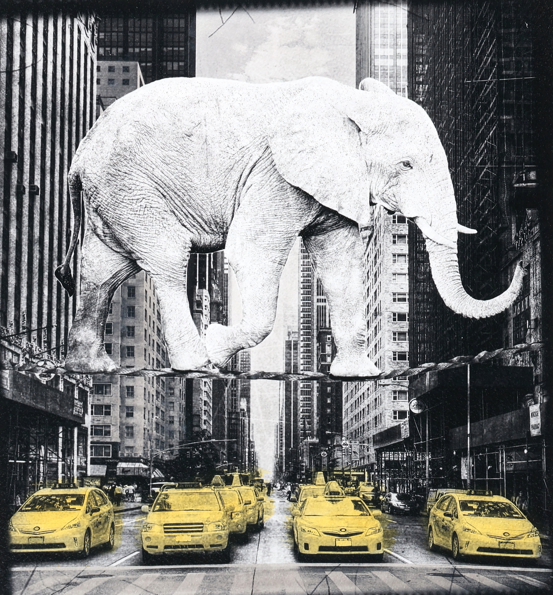 LARS TUNEBO. Mixed media, ”High in New York”, signerad, numrerad 4/50.