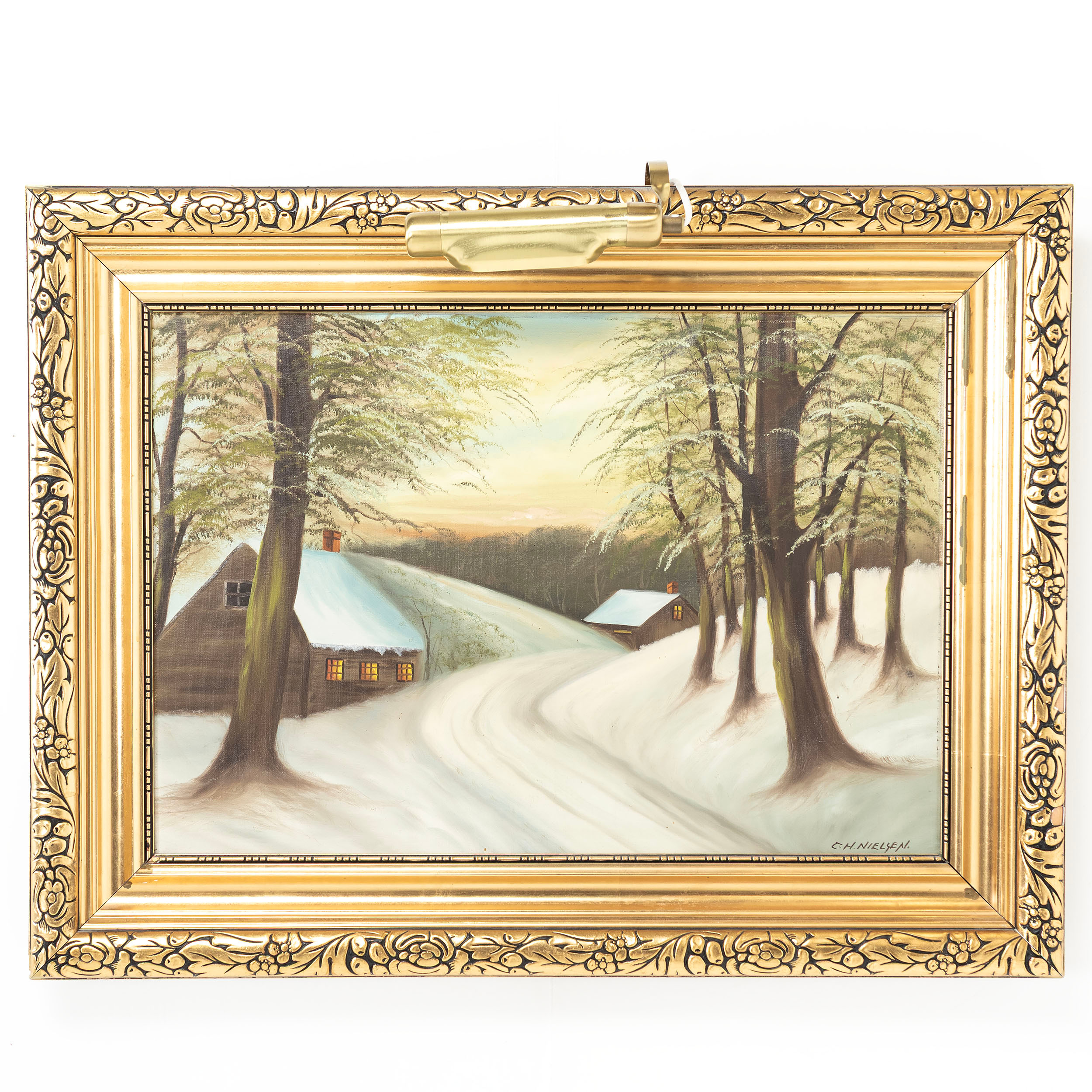 OIDENTIFIERAD KONSTNÄR, Olja på duk, signerad C.H NIELSEN.