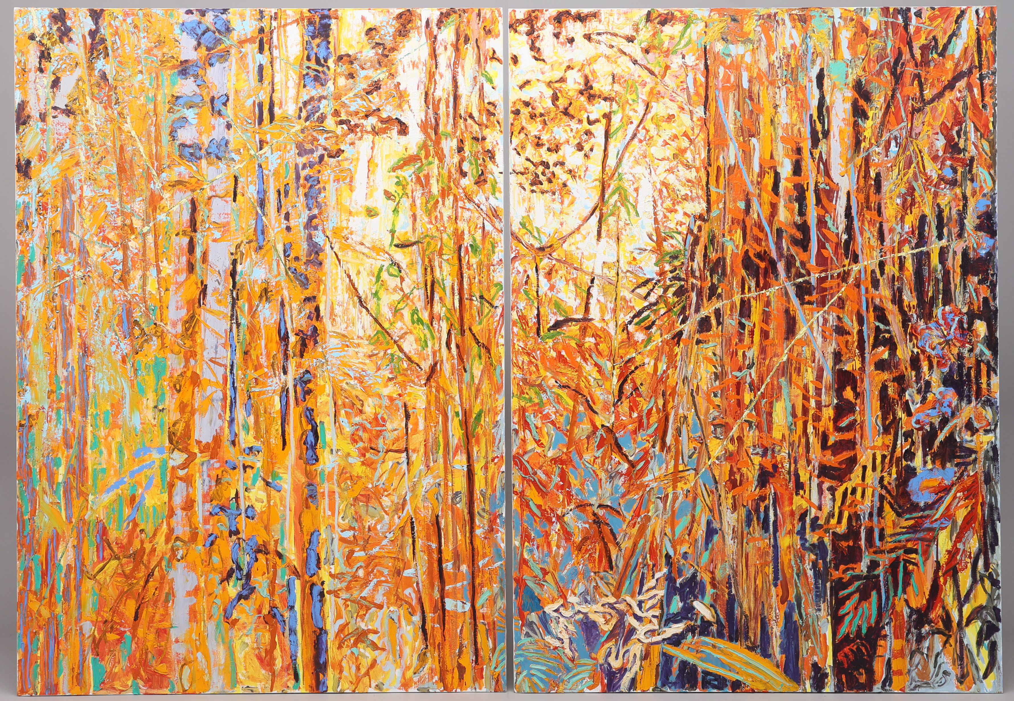 BJÖRN WESSMAN (FÖDD 1949). "SUBLIME WALL", DIPTYK 2004.