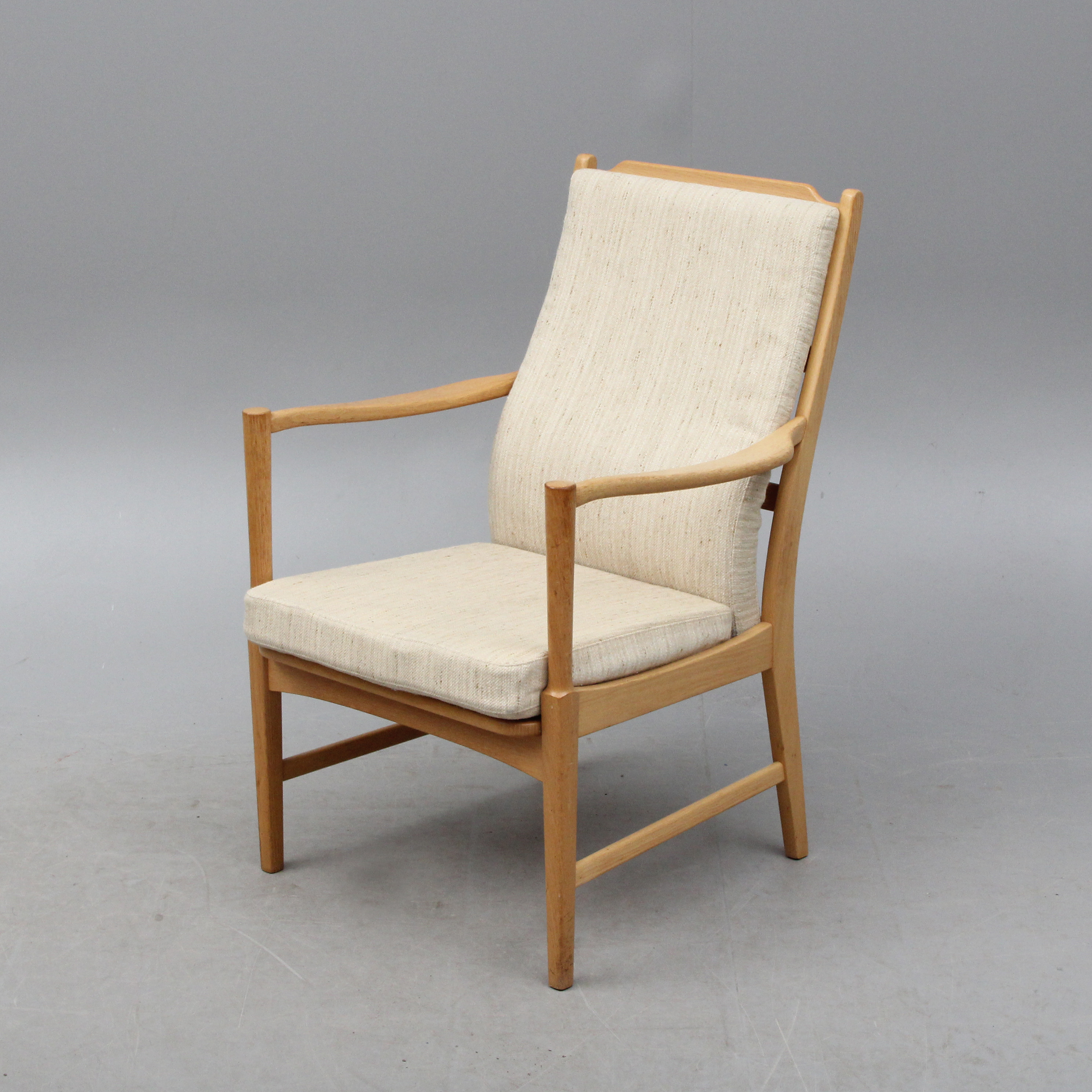 FÅTÖLJ, ek, med ylleklädsel, Bjärnums Möbelfabriker, Bjärnum.